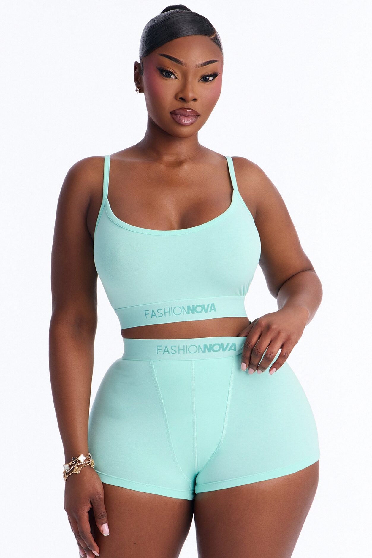 FN Mood Cami And Boxer Set - Mint