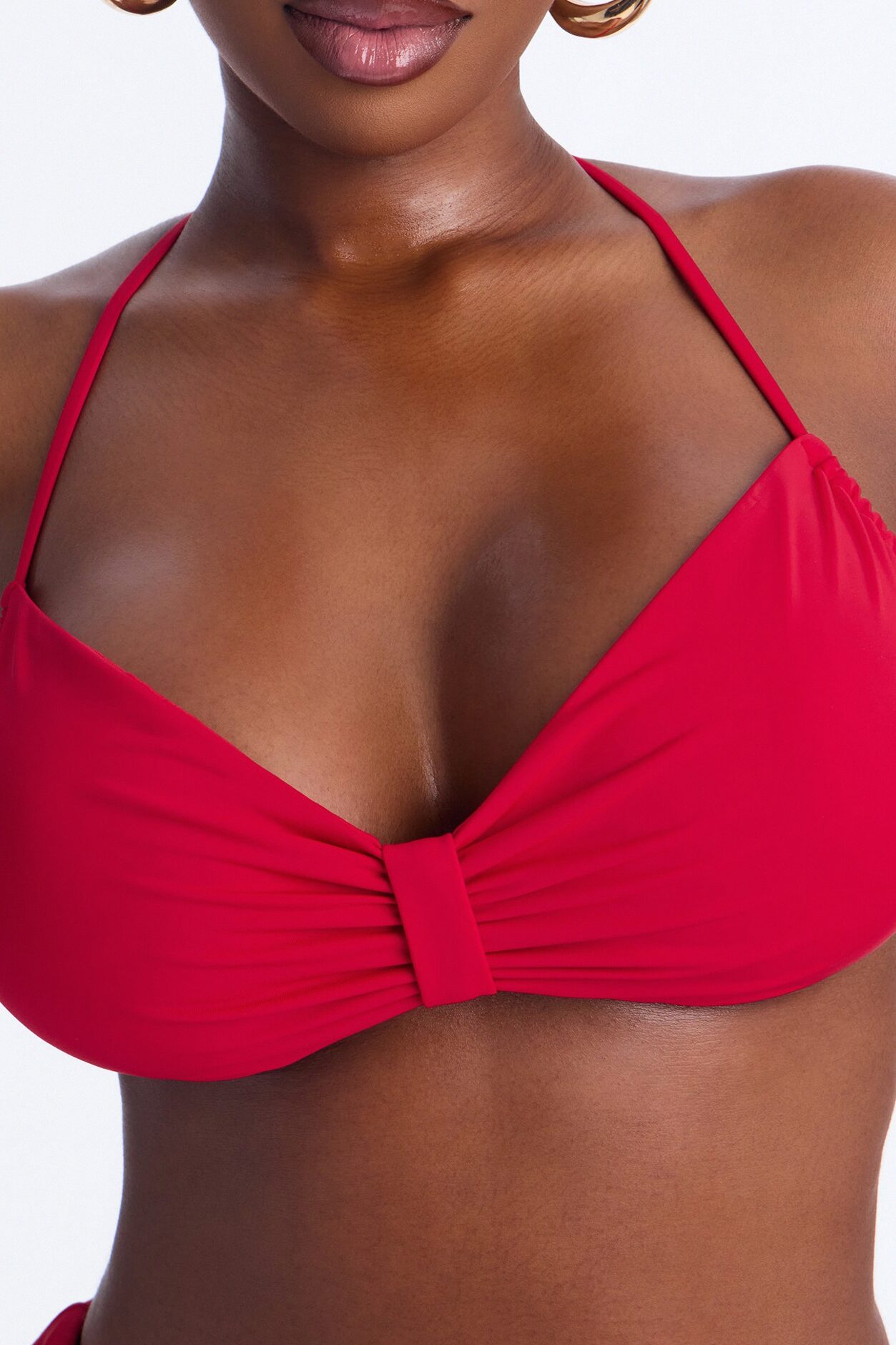 Beach Bum 2 Piece Bralette Bikini Set - DarkRed