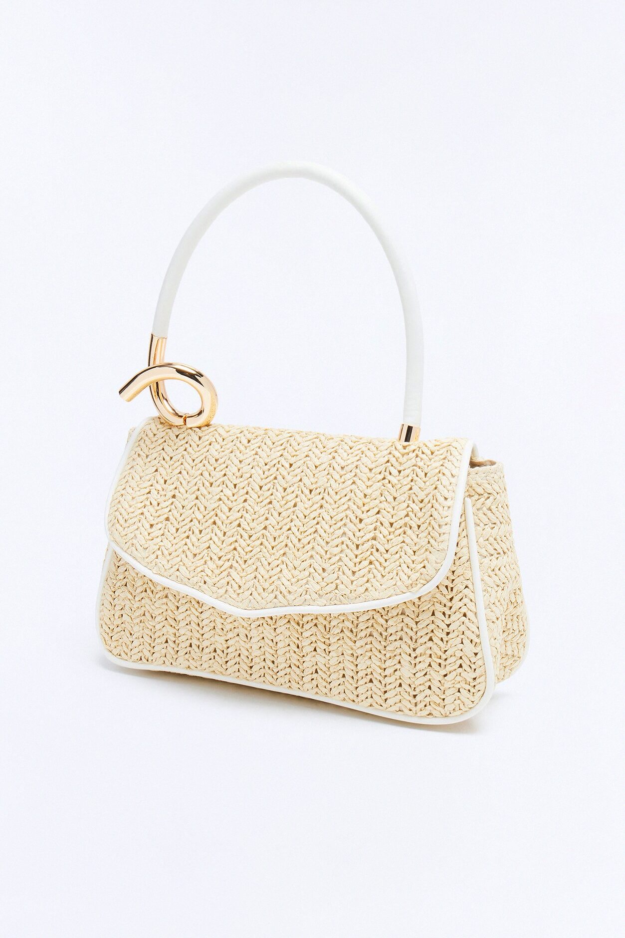 She's Twisted Satchel Handbag - Ivory