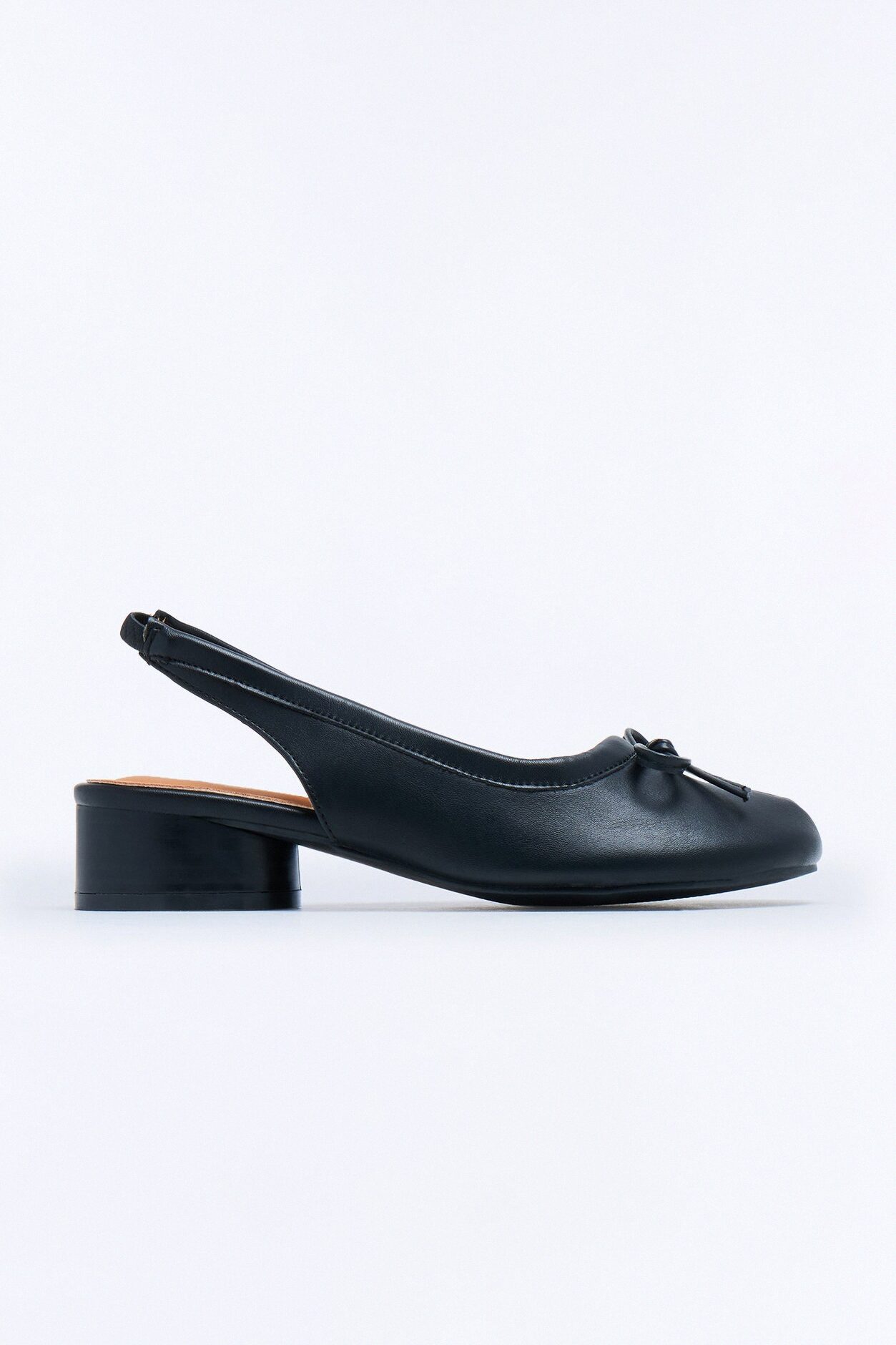 CeeCee Tabi Bow Slingback Flats - Black