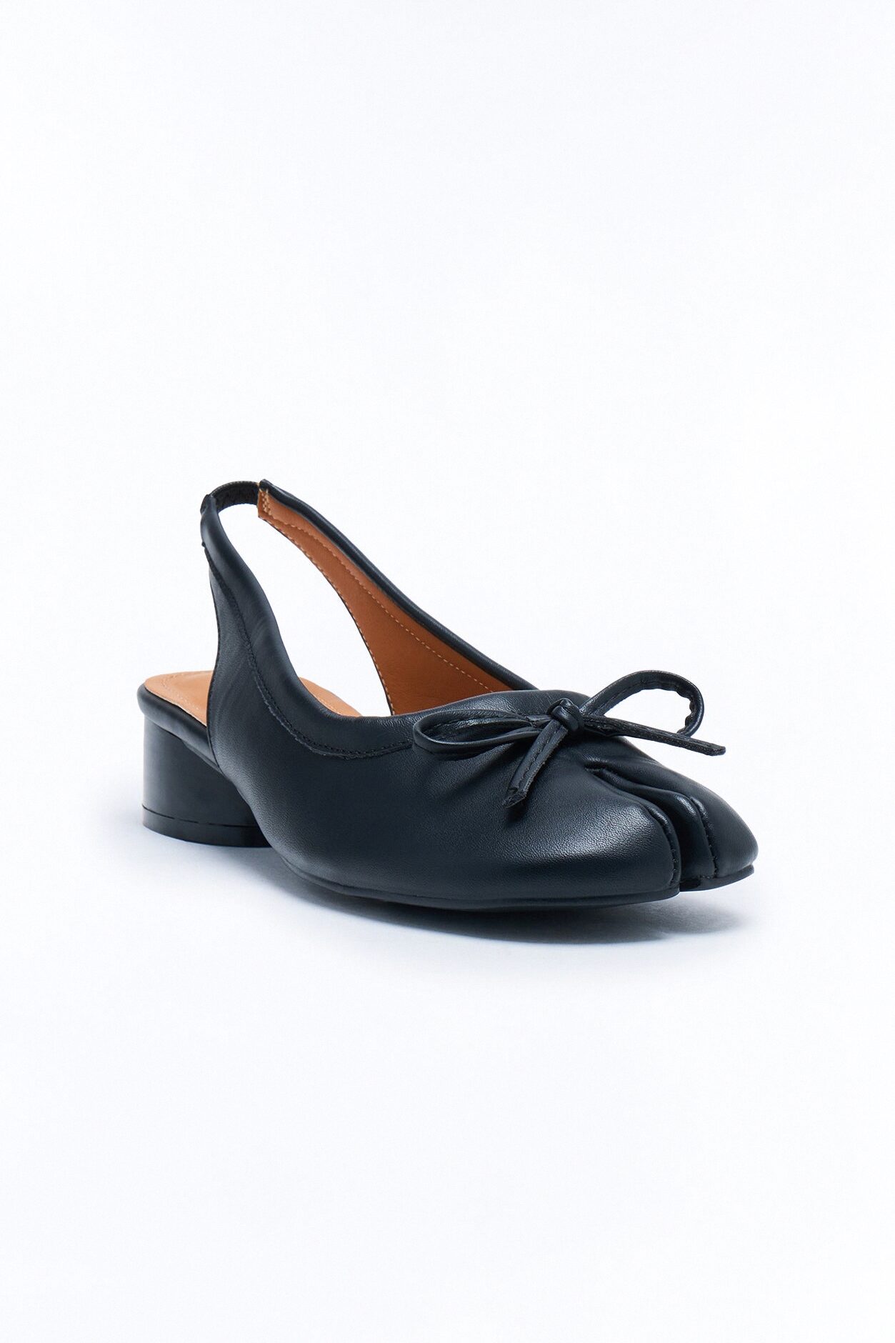 CeeCee Tabi Bow Slingback Flats - Black