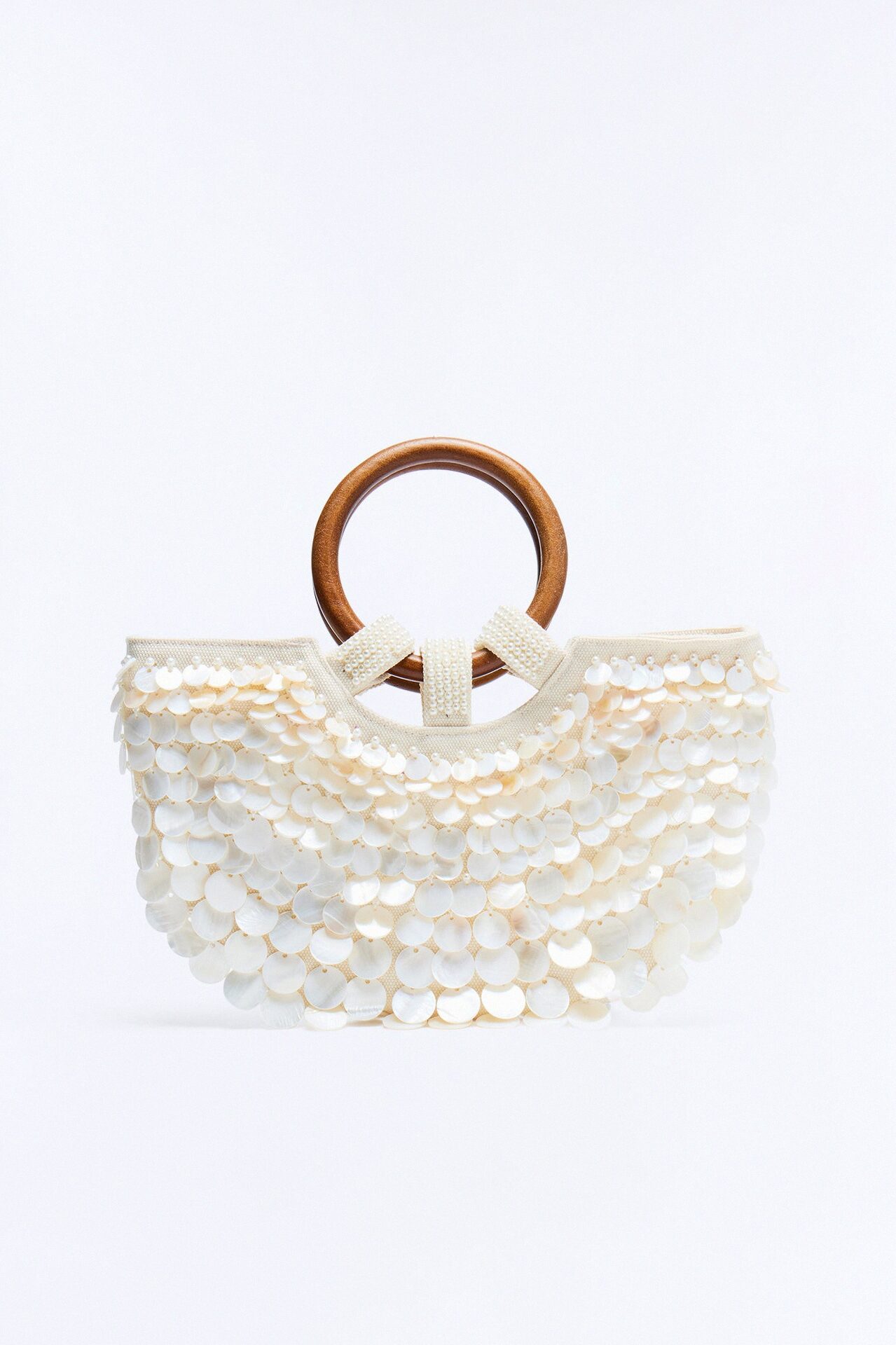 On The Seashore Shell Satchel Handbag - Natural/Combo