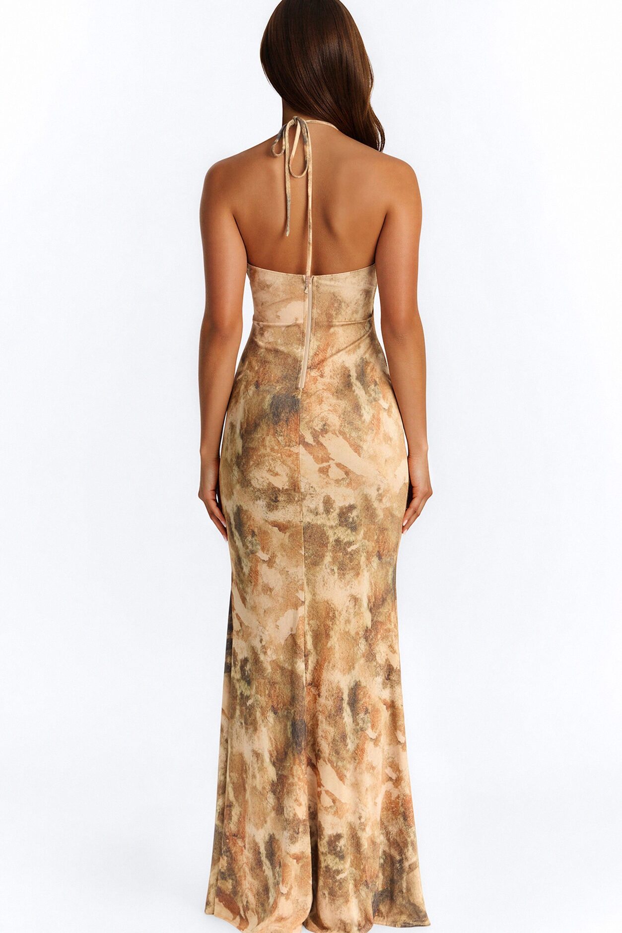 Lost In Paradise Maxi Dress - Taupe/combo