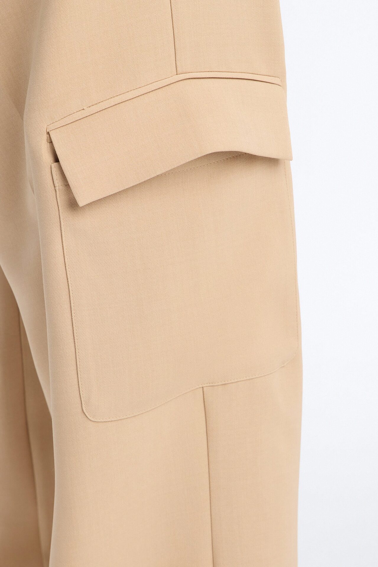Cairo Wide Leg Cargo Trouser Pant 32″ - Khaki