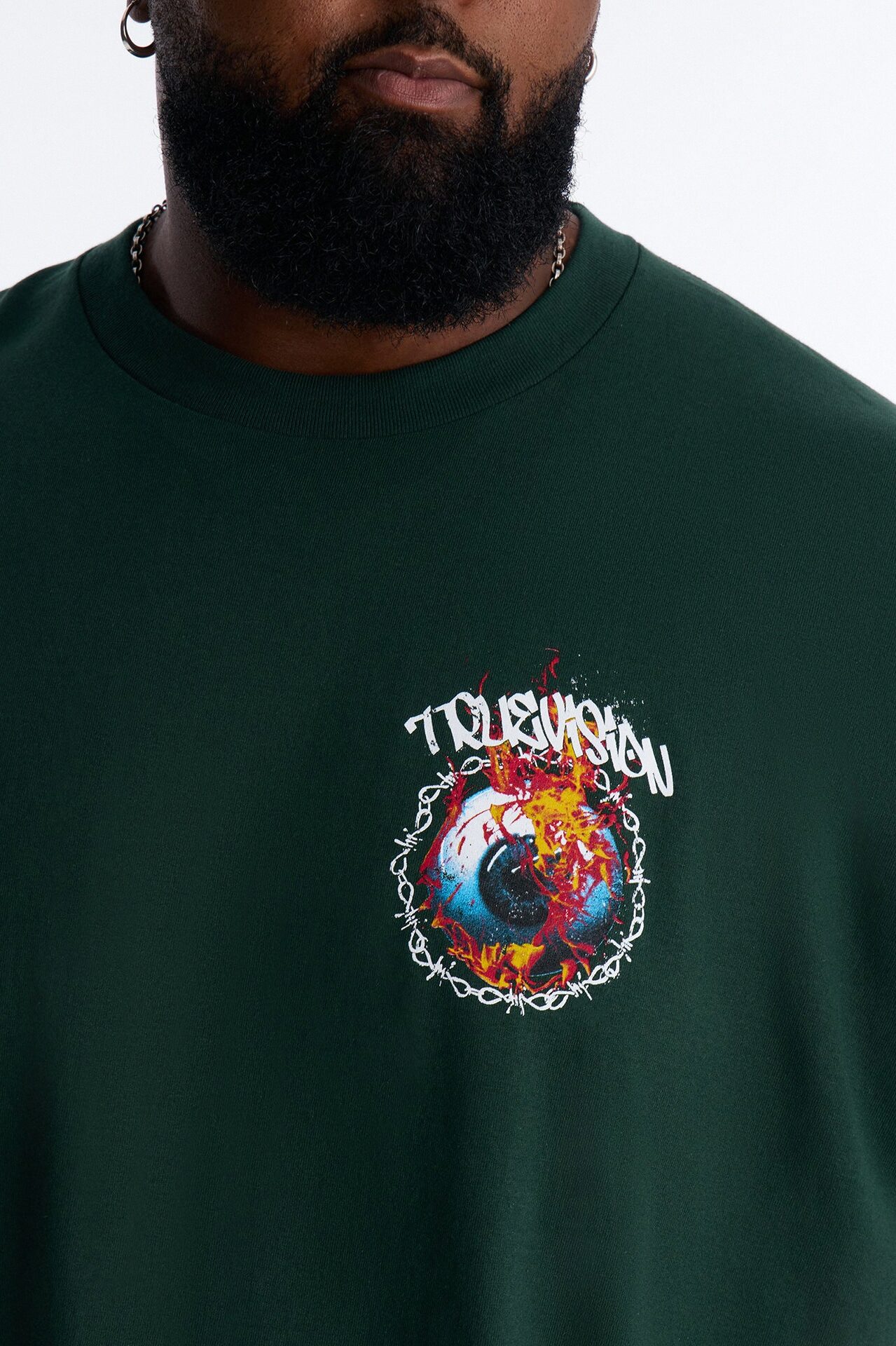 True Vision Boxy Short Sleeve Tee - Green
