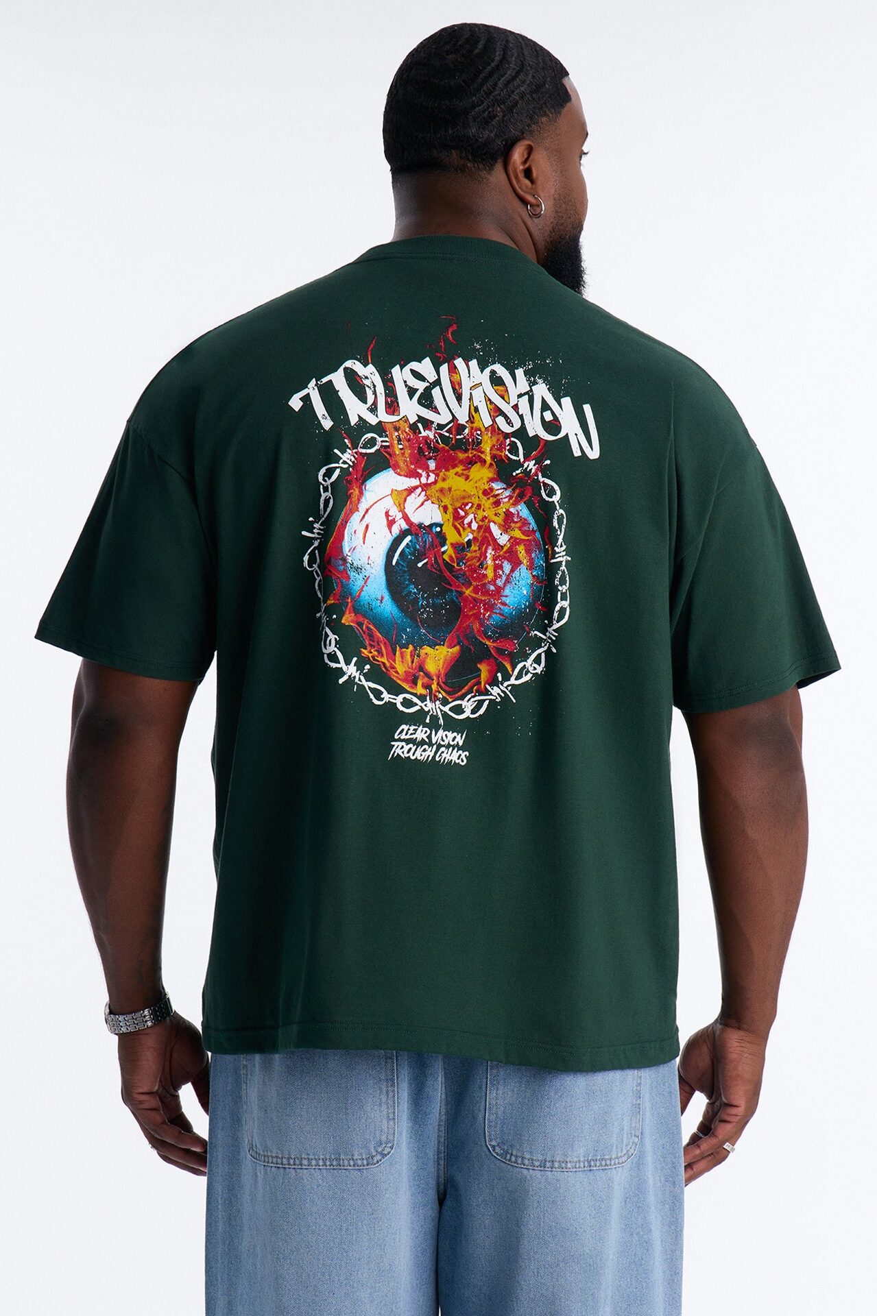 True Vision Boxy Short Sleeve Tee - Green
