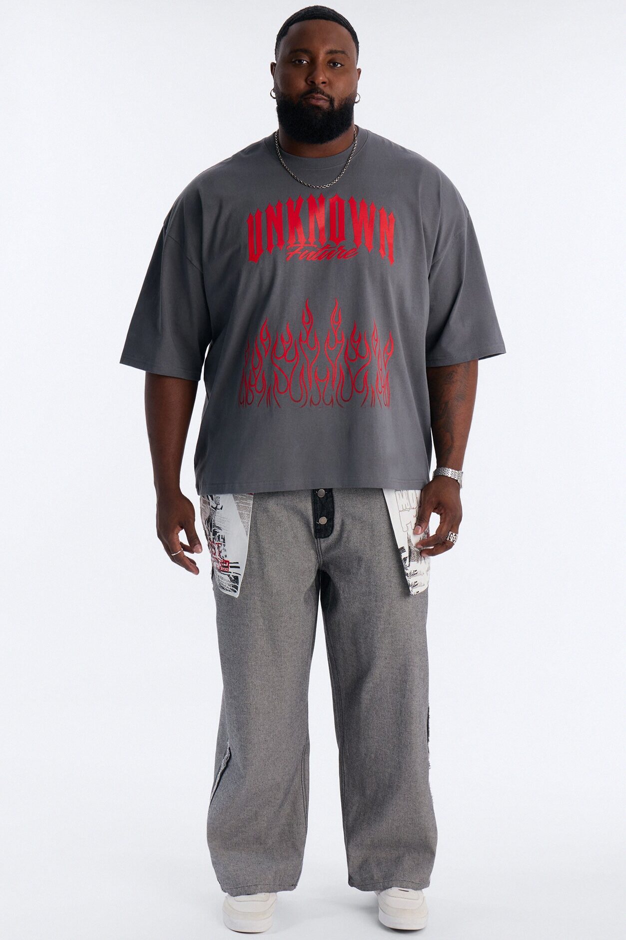 Unknown Future Boxy Short Sleeve Tee - Charcoal