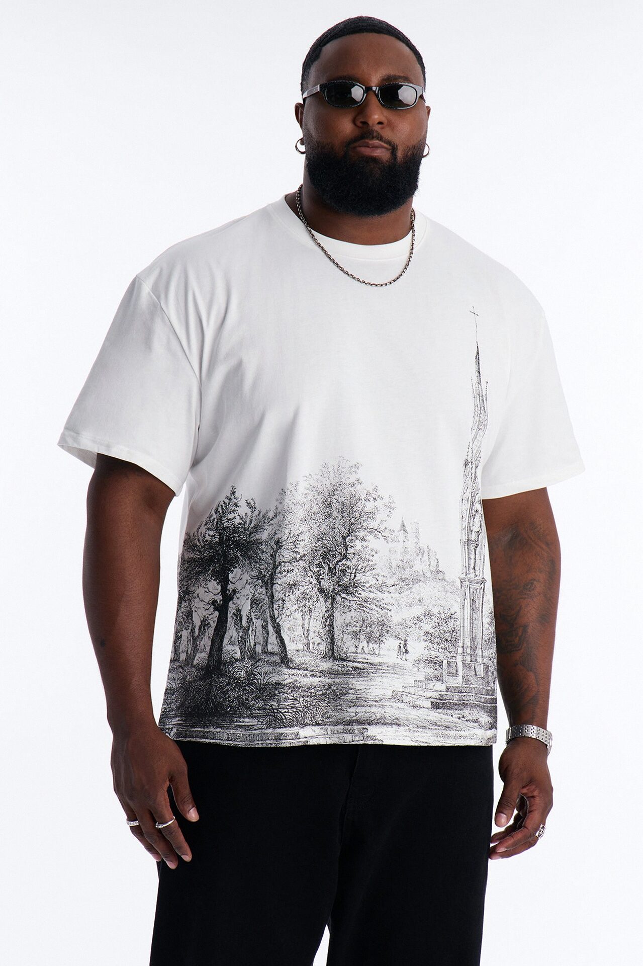 Hero's Expedition Oversized Short Sleeve Tee - White