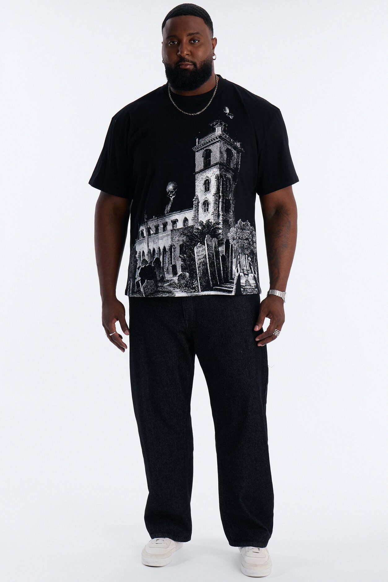 Looming Death Oversized Short Sleeve Tee - Black