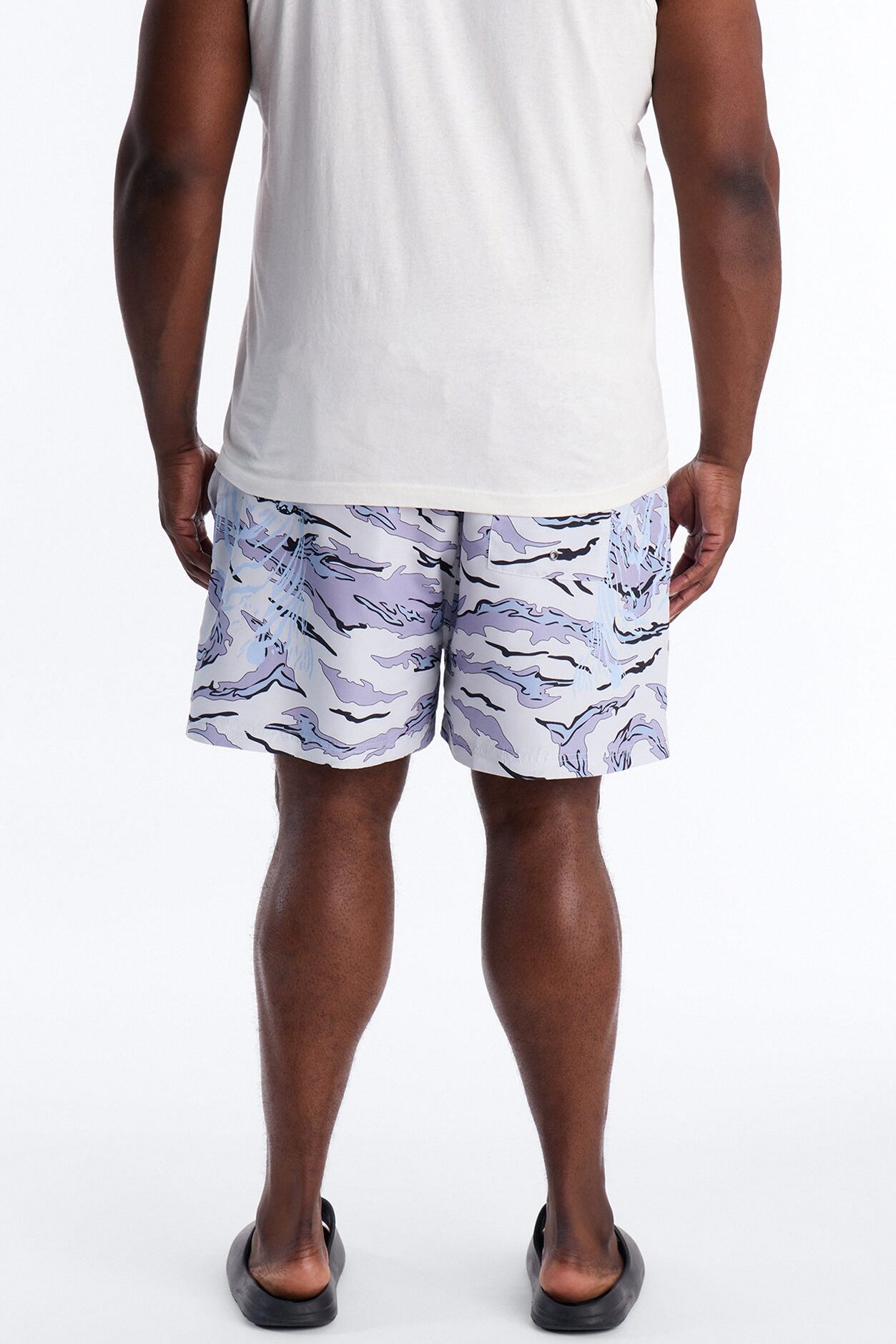 Loyalty First Camo Swim Trunk 4″ - Purple/combo