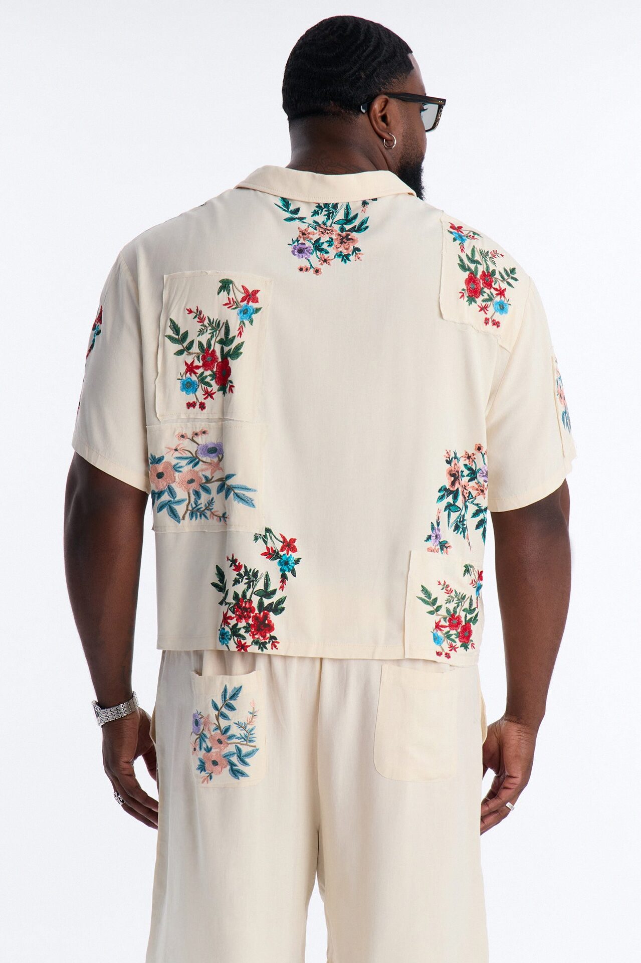 Relaxed Petals At Dusk Button Up Shirt - White/combo