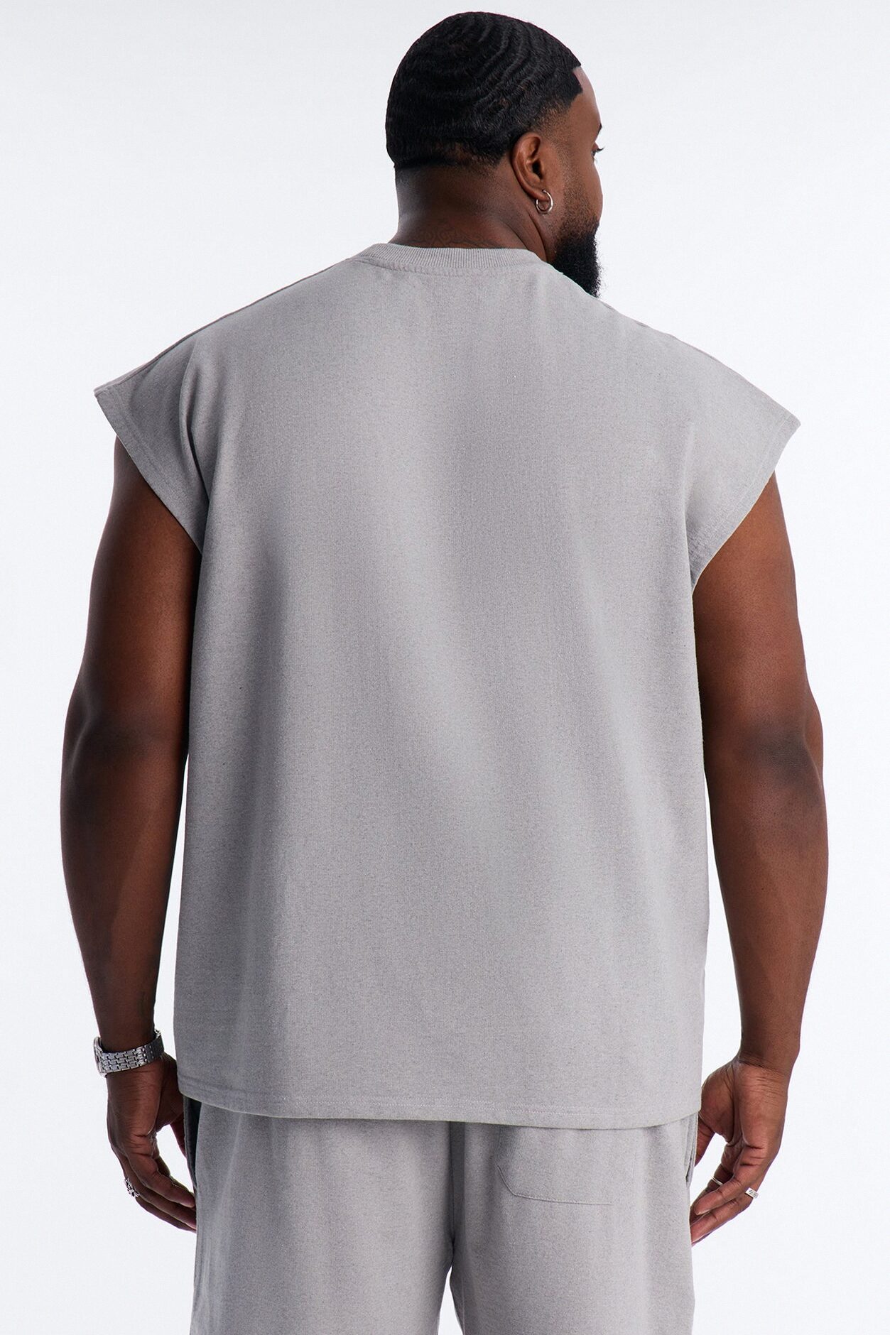 Blessed Redemption Patch French Terry Muscle Tee - Grey