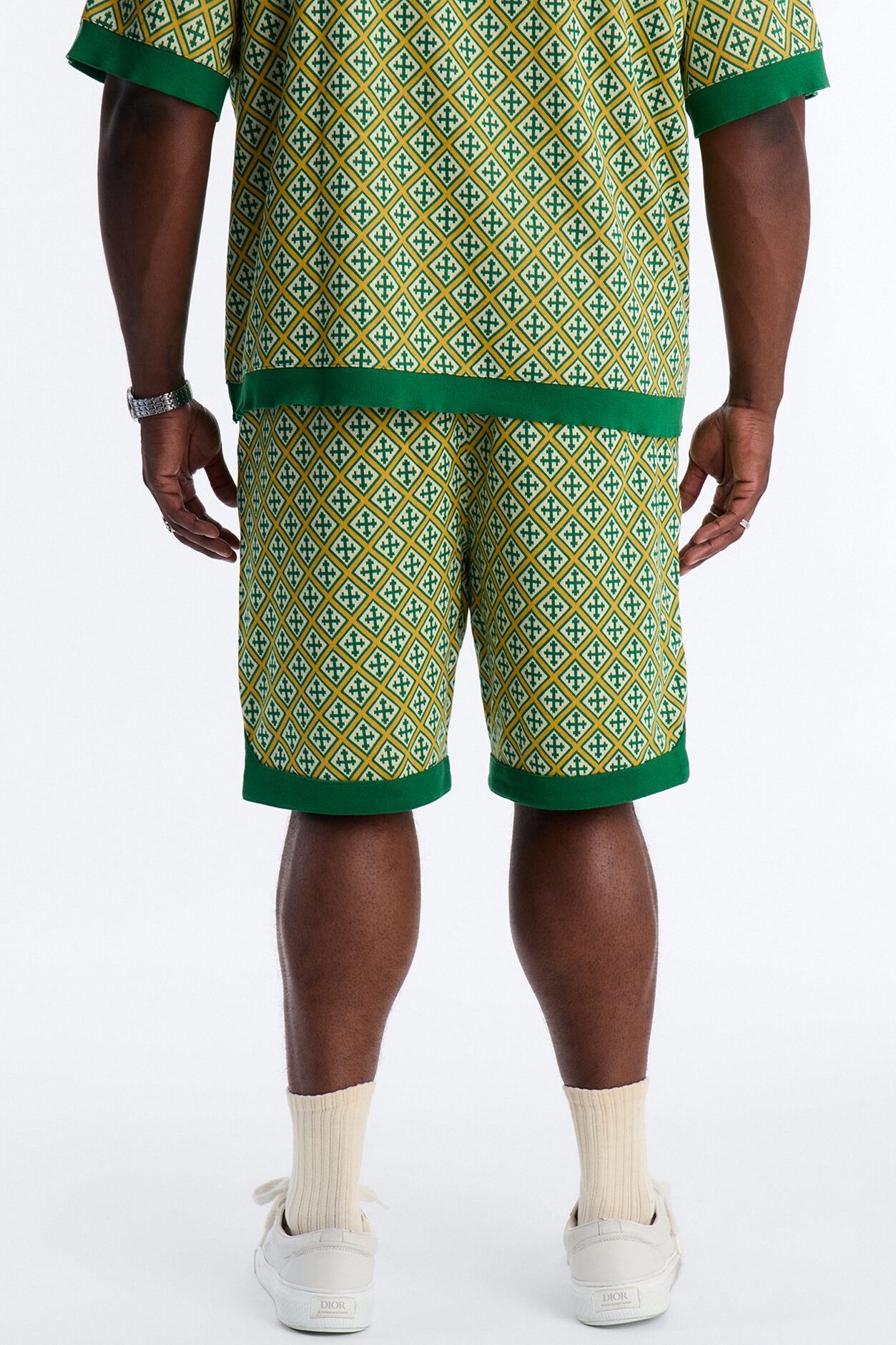 Relaxed Tunis Medina Jacquard Short - Green