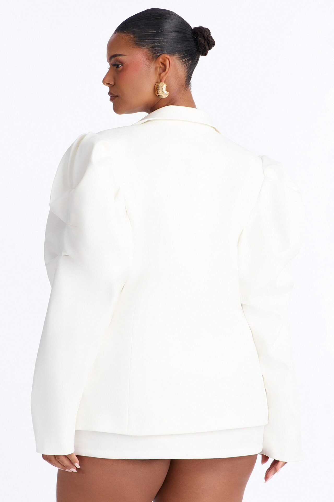 Make a Statement Puff Sleeve Blazer - White