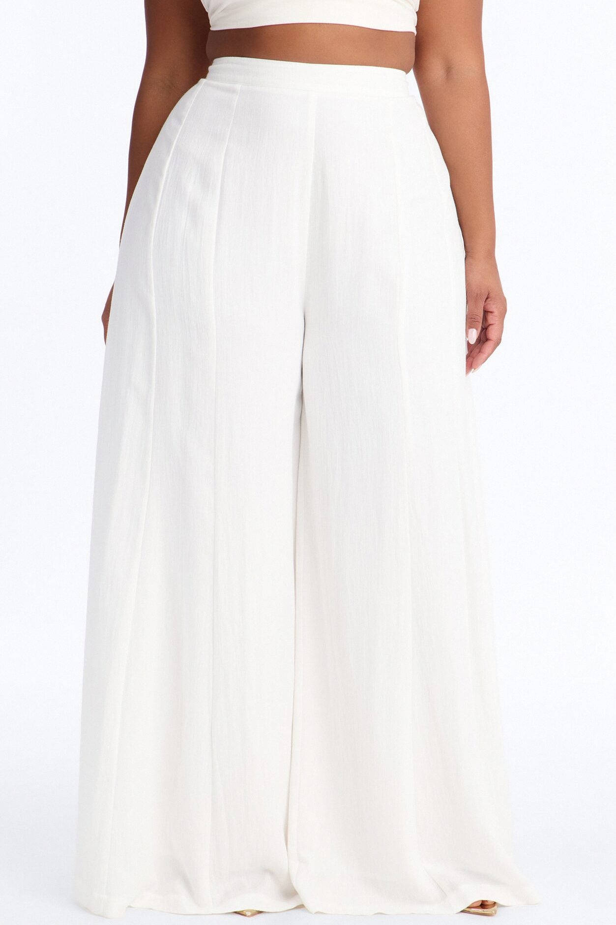 Kimia Mid Rise Extra Wide Leg Pant 33″ - White