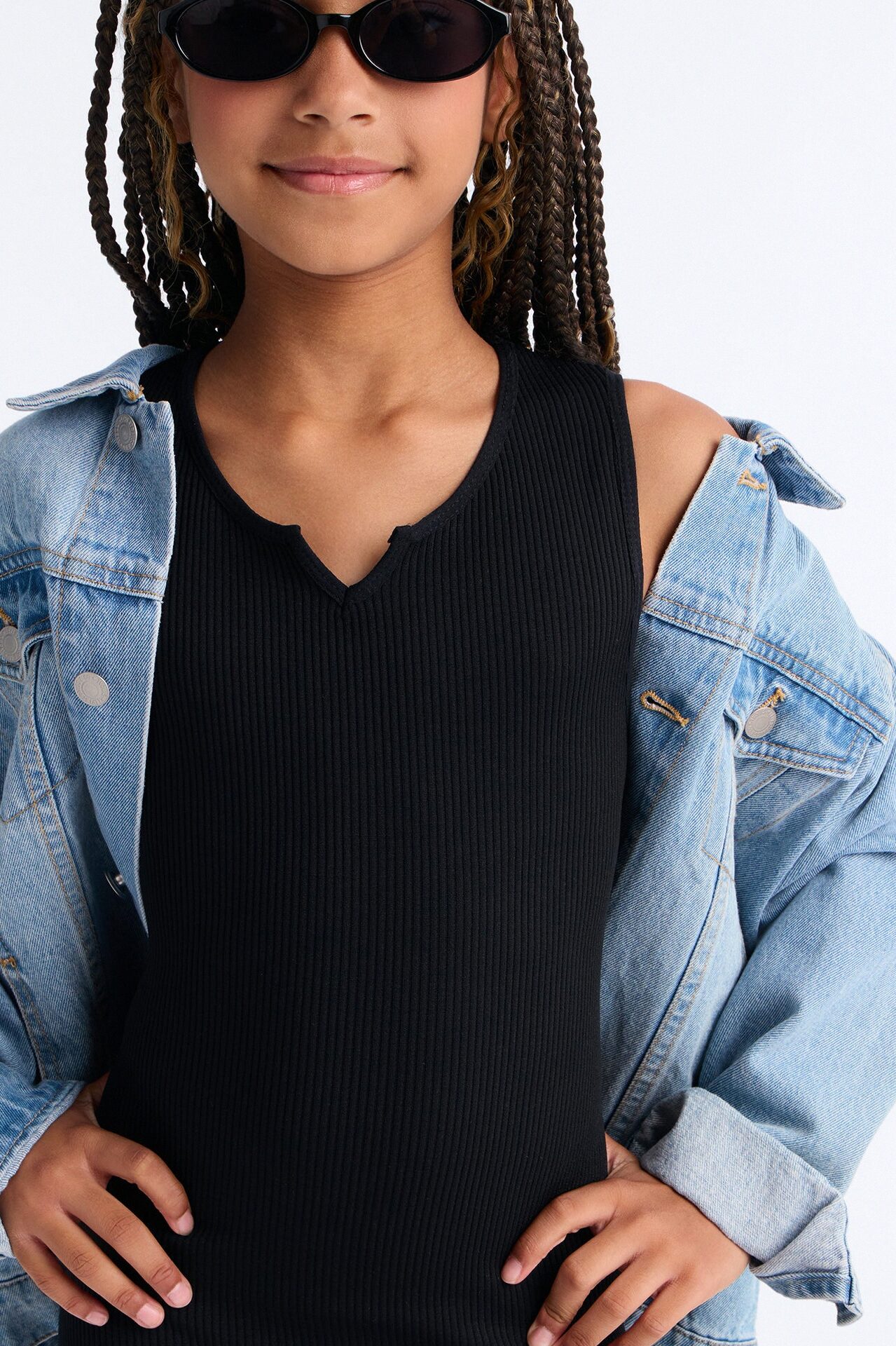 Mini Keep Talking Sleeveless Romper - Black