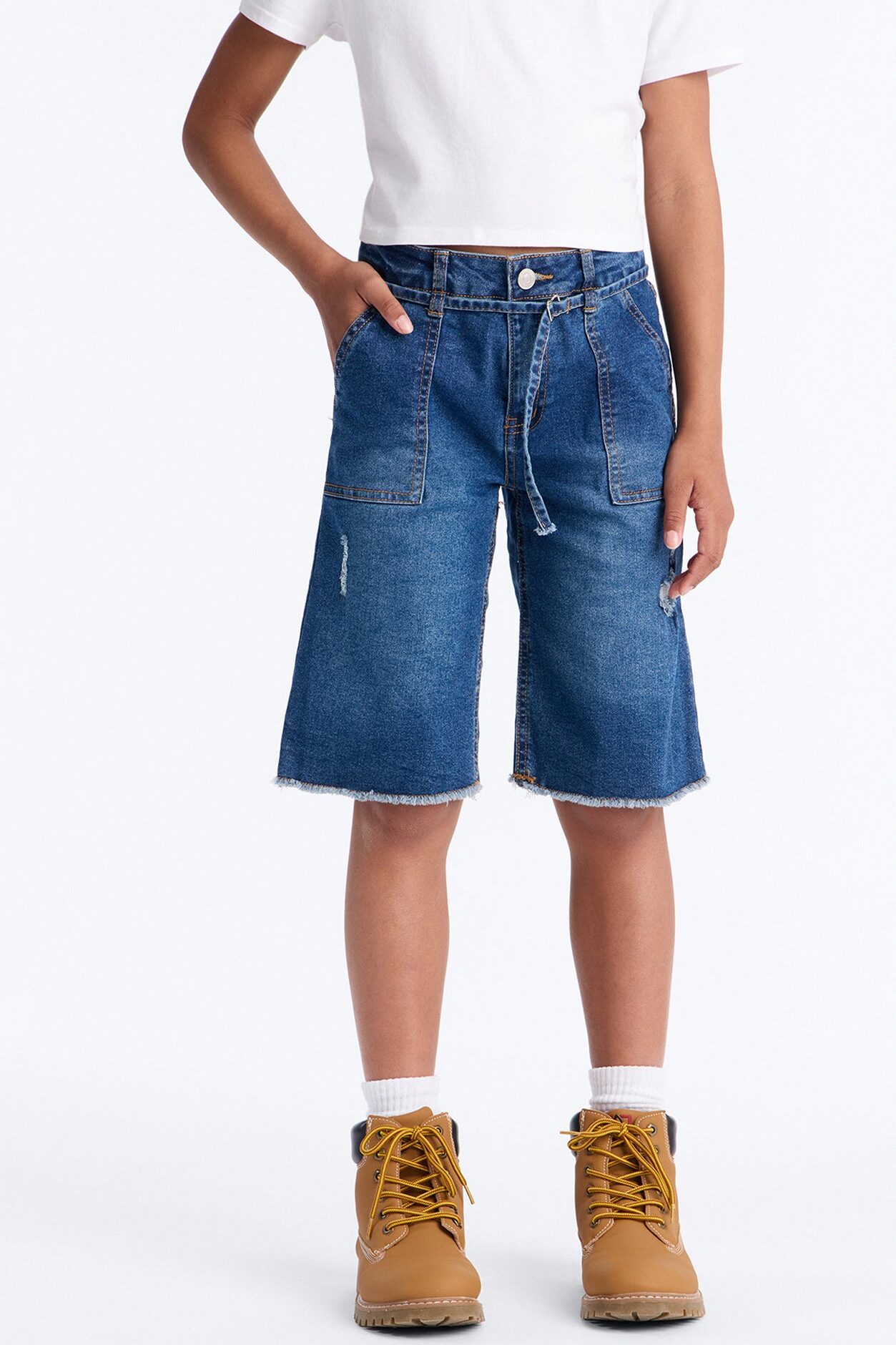 Mini Worth It In The End Jorts - Medium Wash
