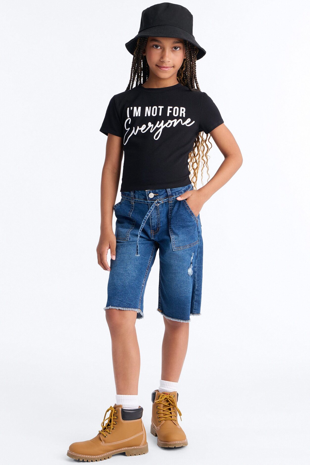 Mini I'm Not For Everyone Fitted Tee - Black