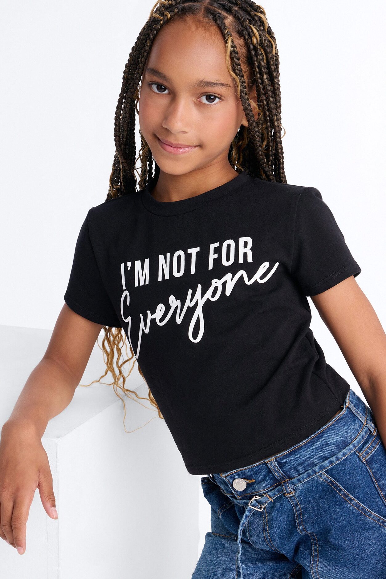 Mini I'm Not For Everyone Fitted Tee - Black