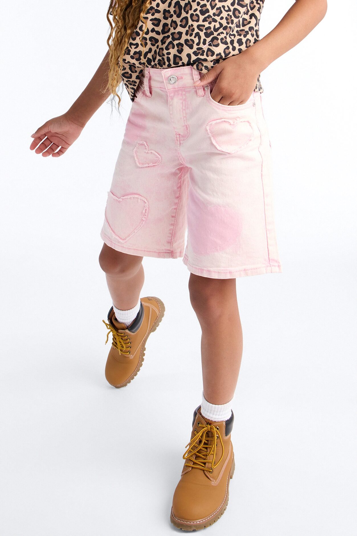 Mini Just Because Jorts - Light Pink
