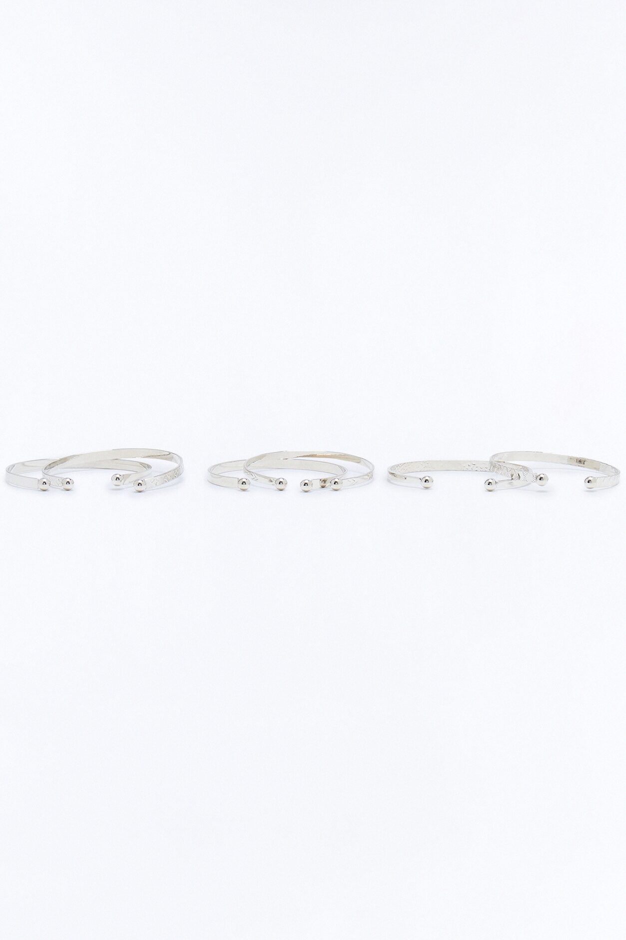 Anything For Love 6 Piece Bangle Set - Silver