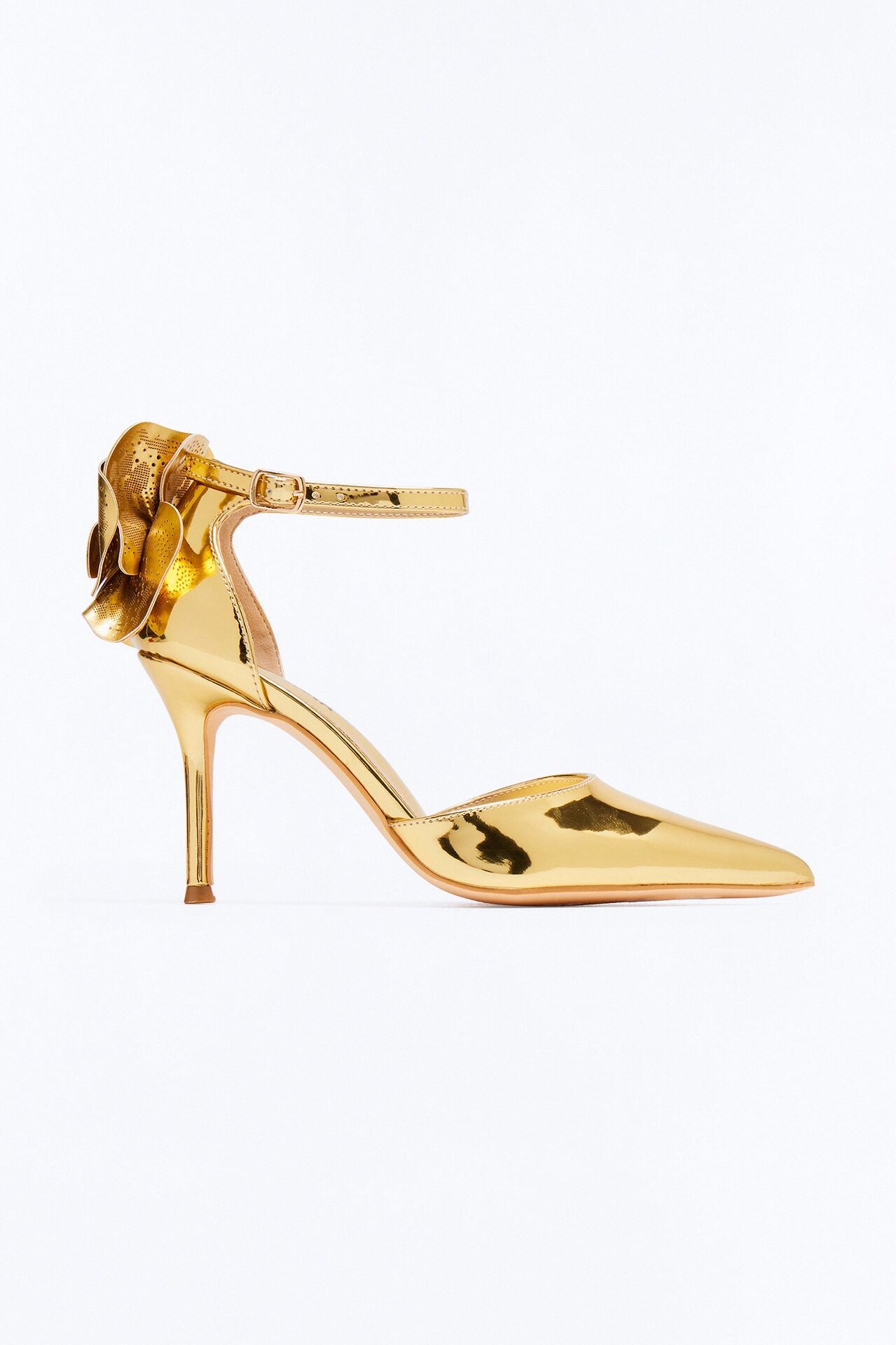 Jaza Flower Pumps - Gold