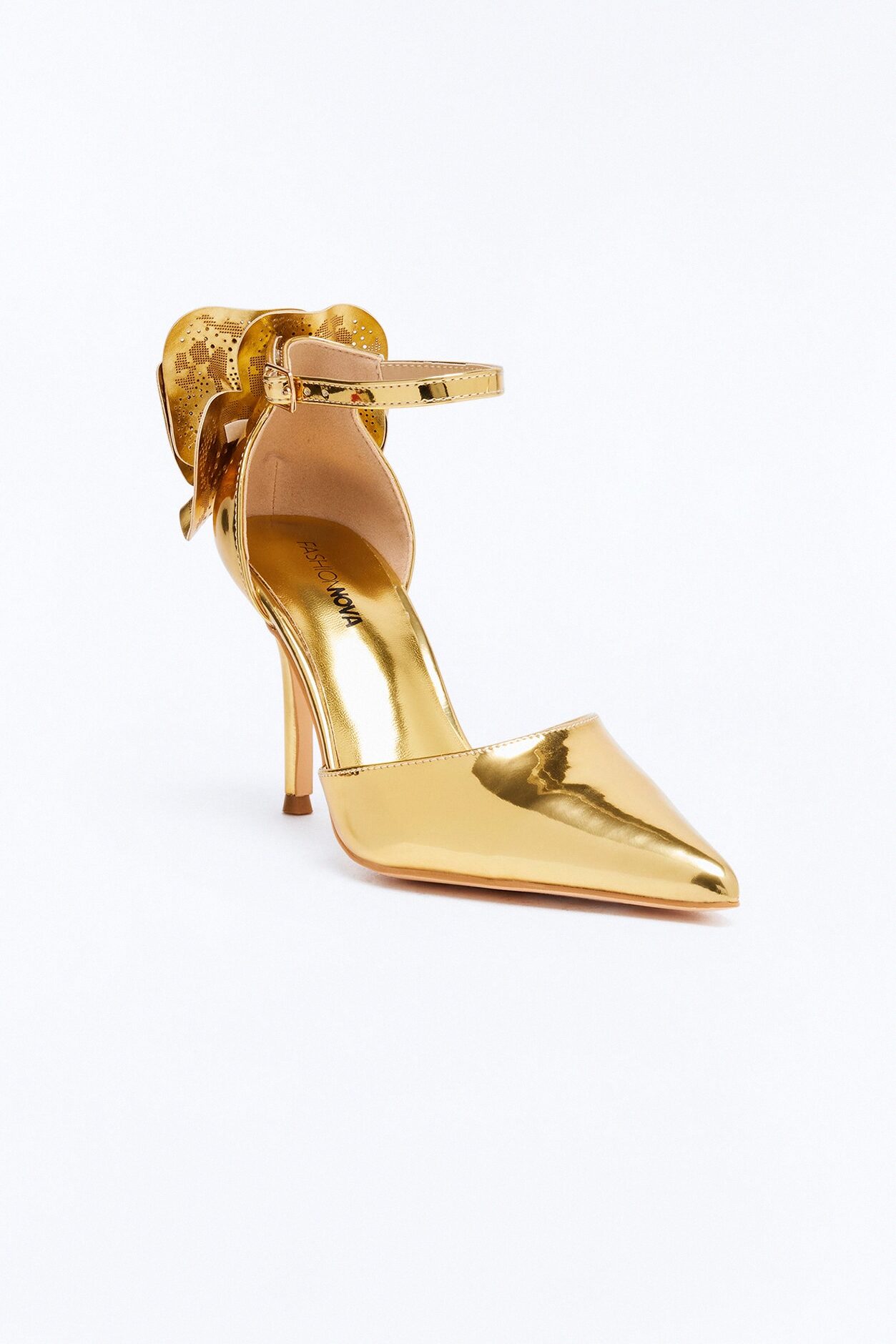 Jaza Flower Pumps - Gold