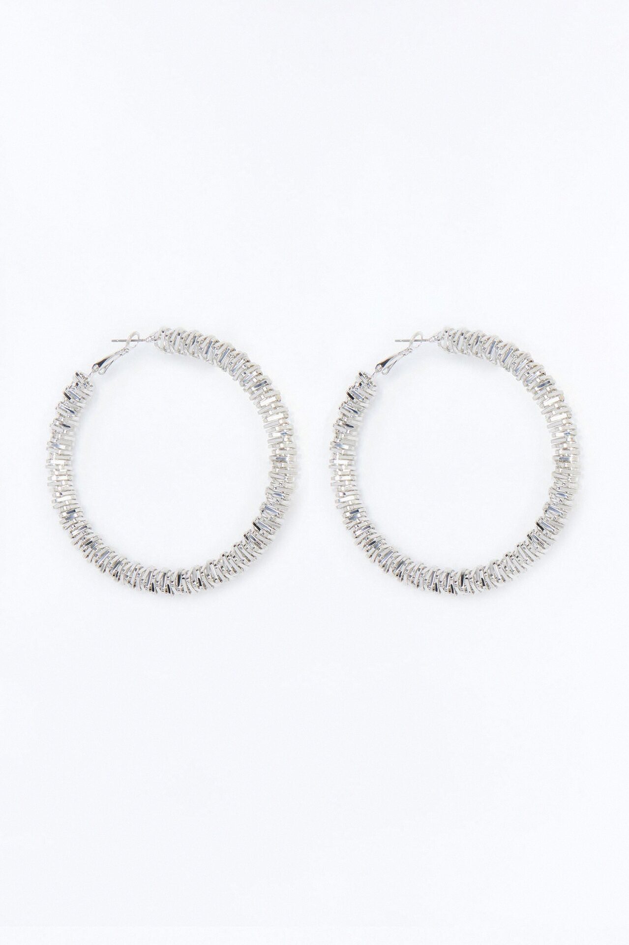 Rebel Layers Hoop Earrings - Silver