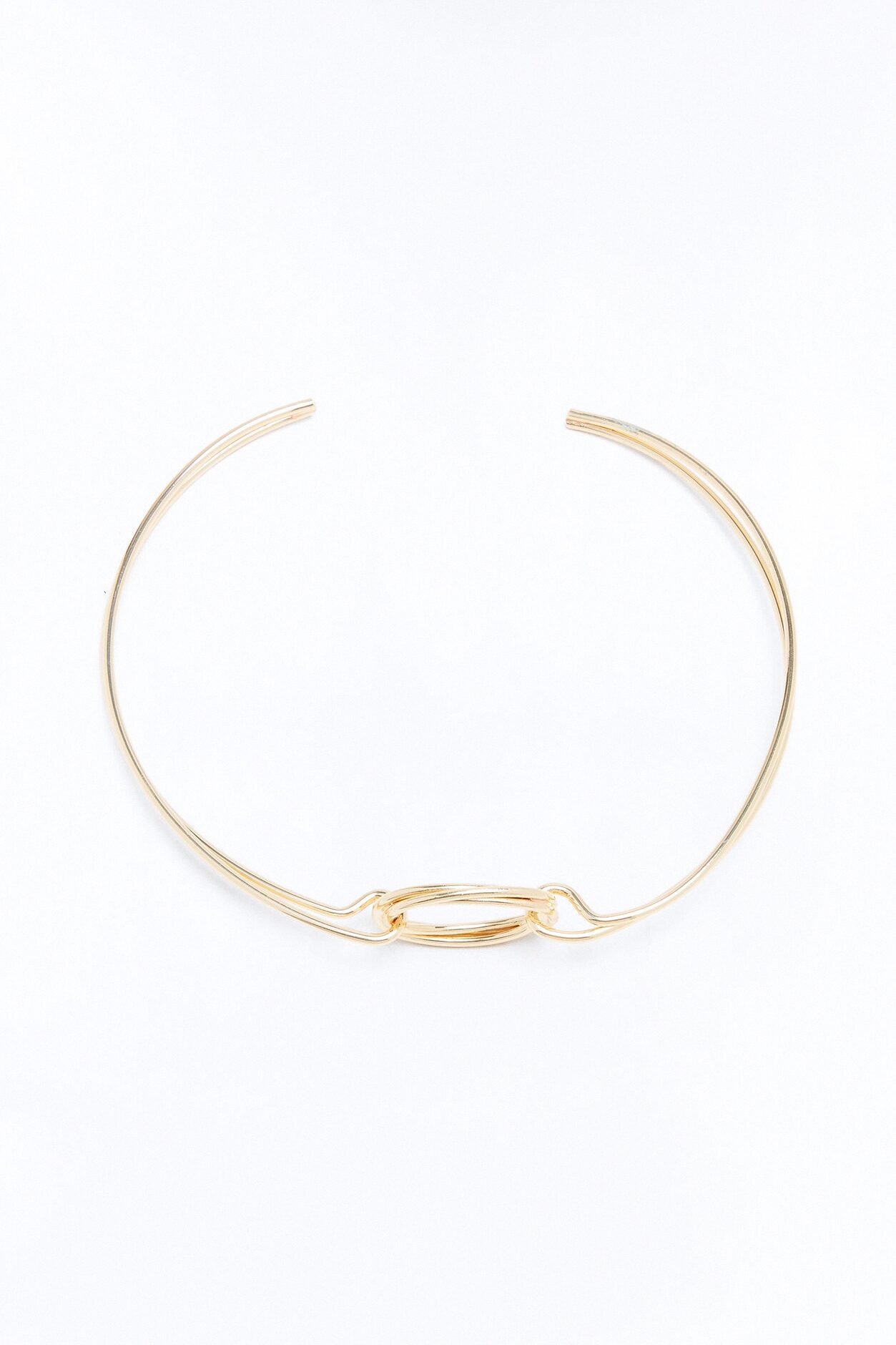Center Fine Link Choker - Gold