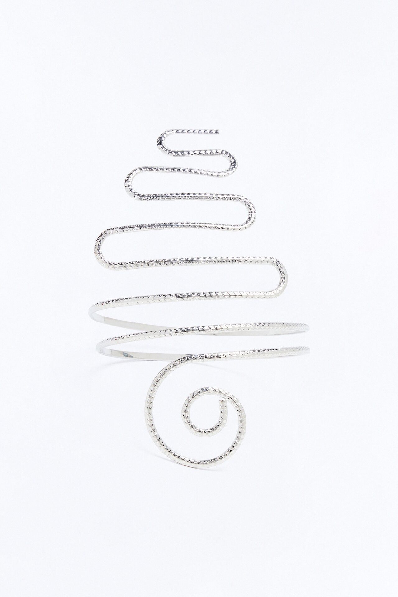 Swirling Arm Cuff - Silver