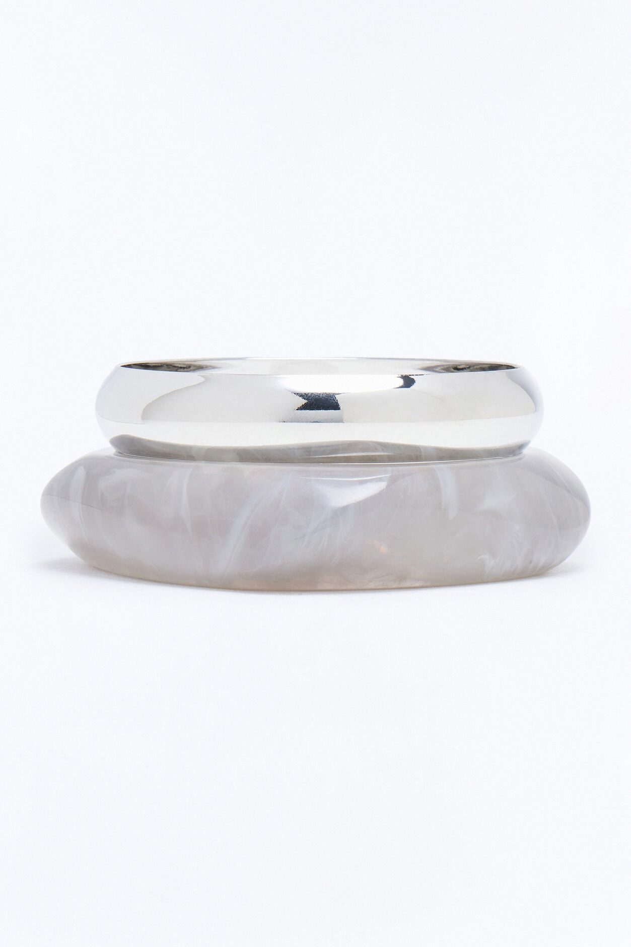 Total Eclipse 2 Piece Bracelet Set - Silver/Combo