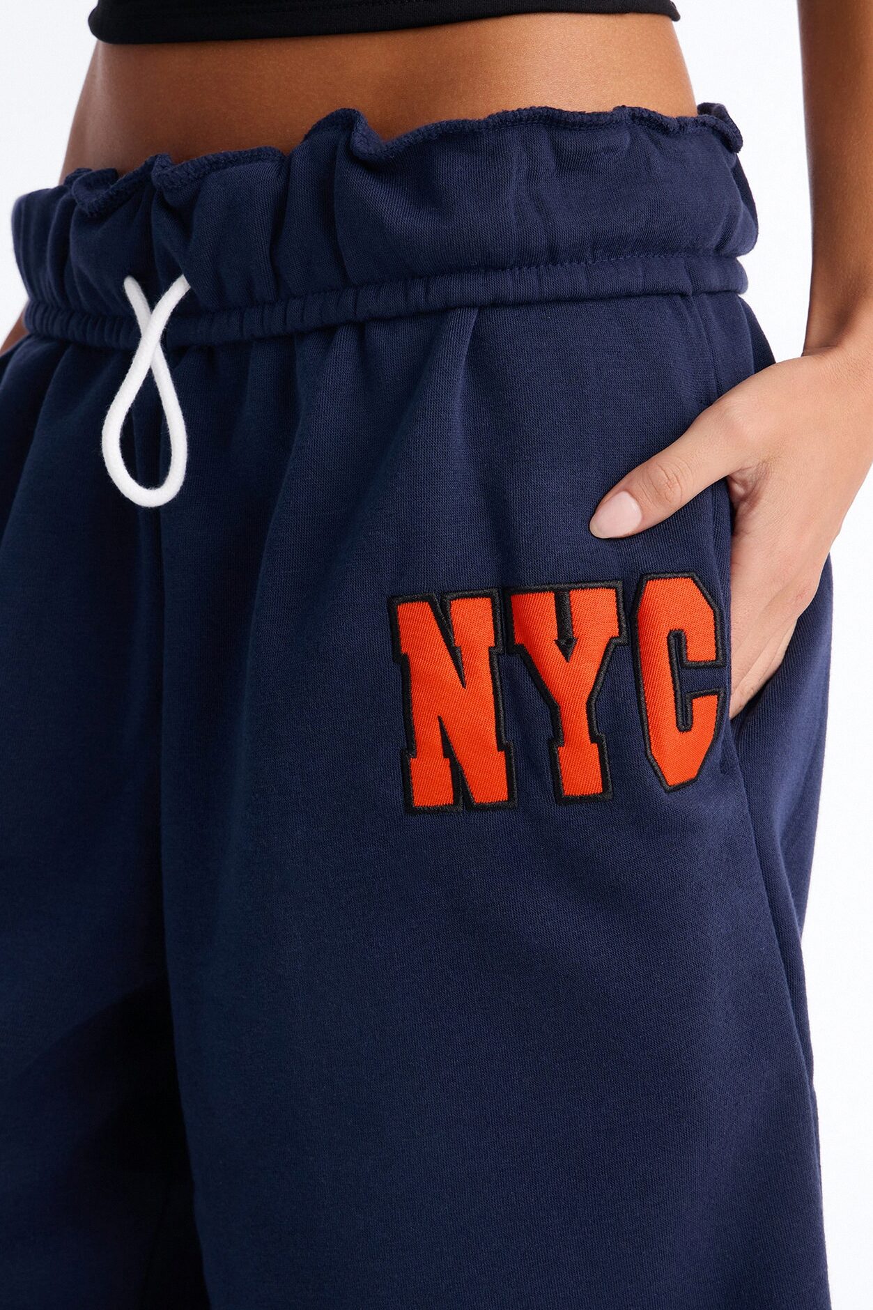 Tessa Fleece Sweatshort - Navy