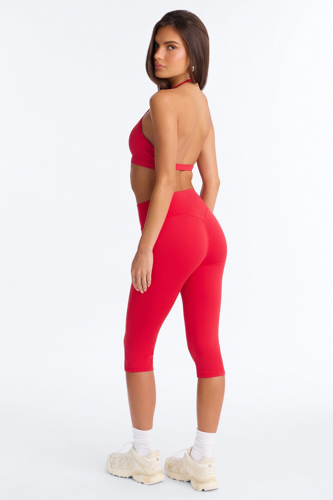 Barre Babe Active Capri Set - Red