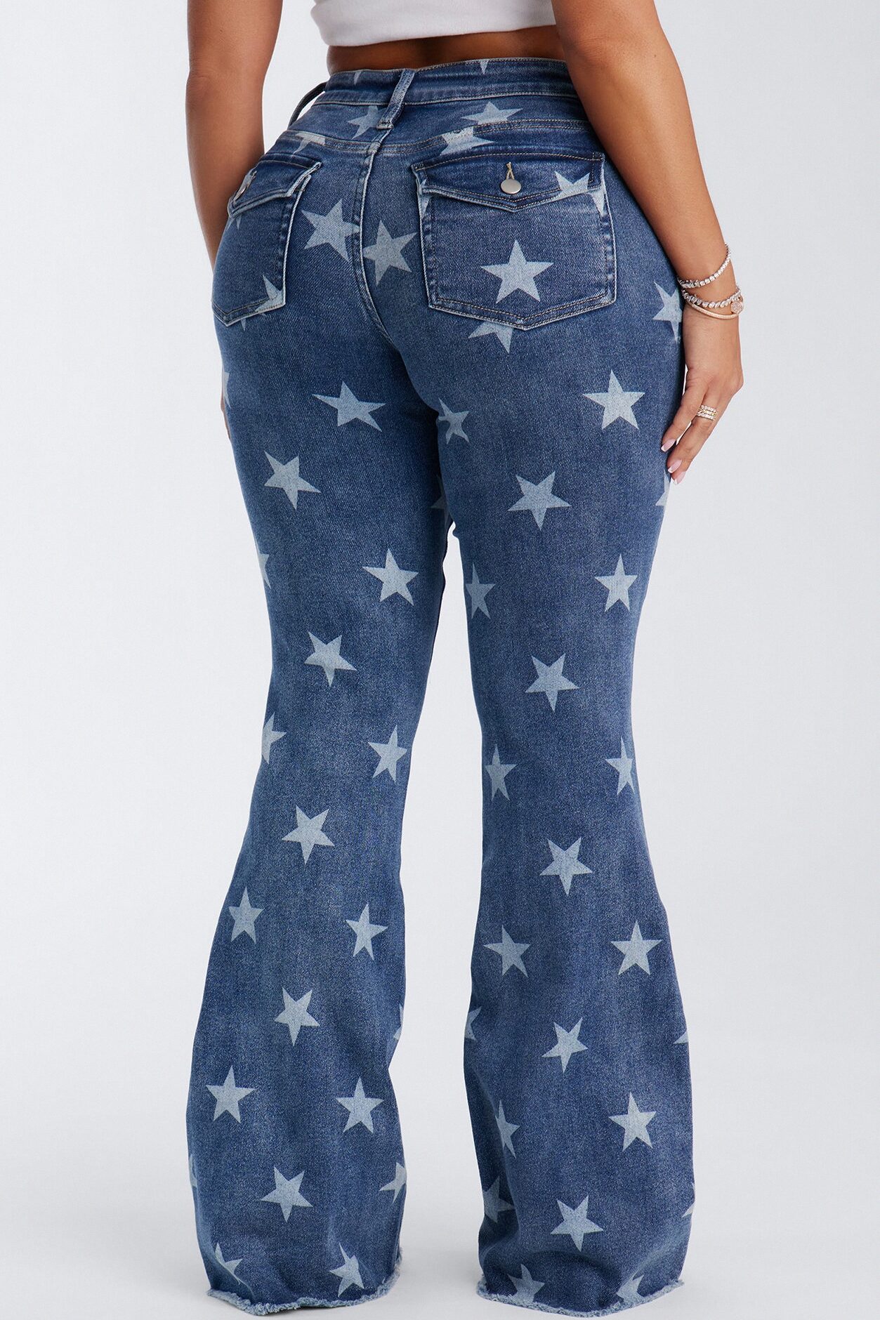 Seeing Stars Stretch Flare Jeans - Dark Wash