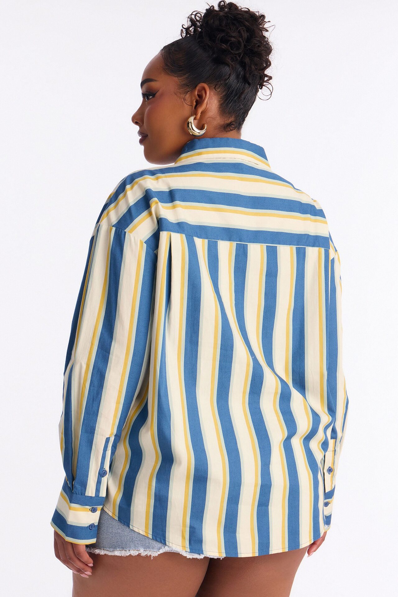 I'm The Main Topic Striped Shirt - Blue/combo