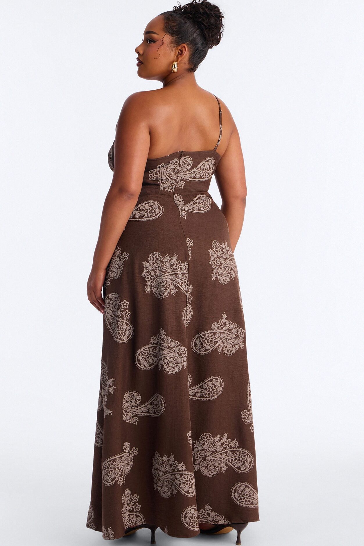Time For A Stroll Maxi Dress Set - Brown