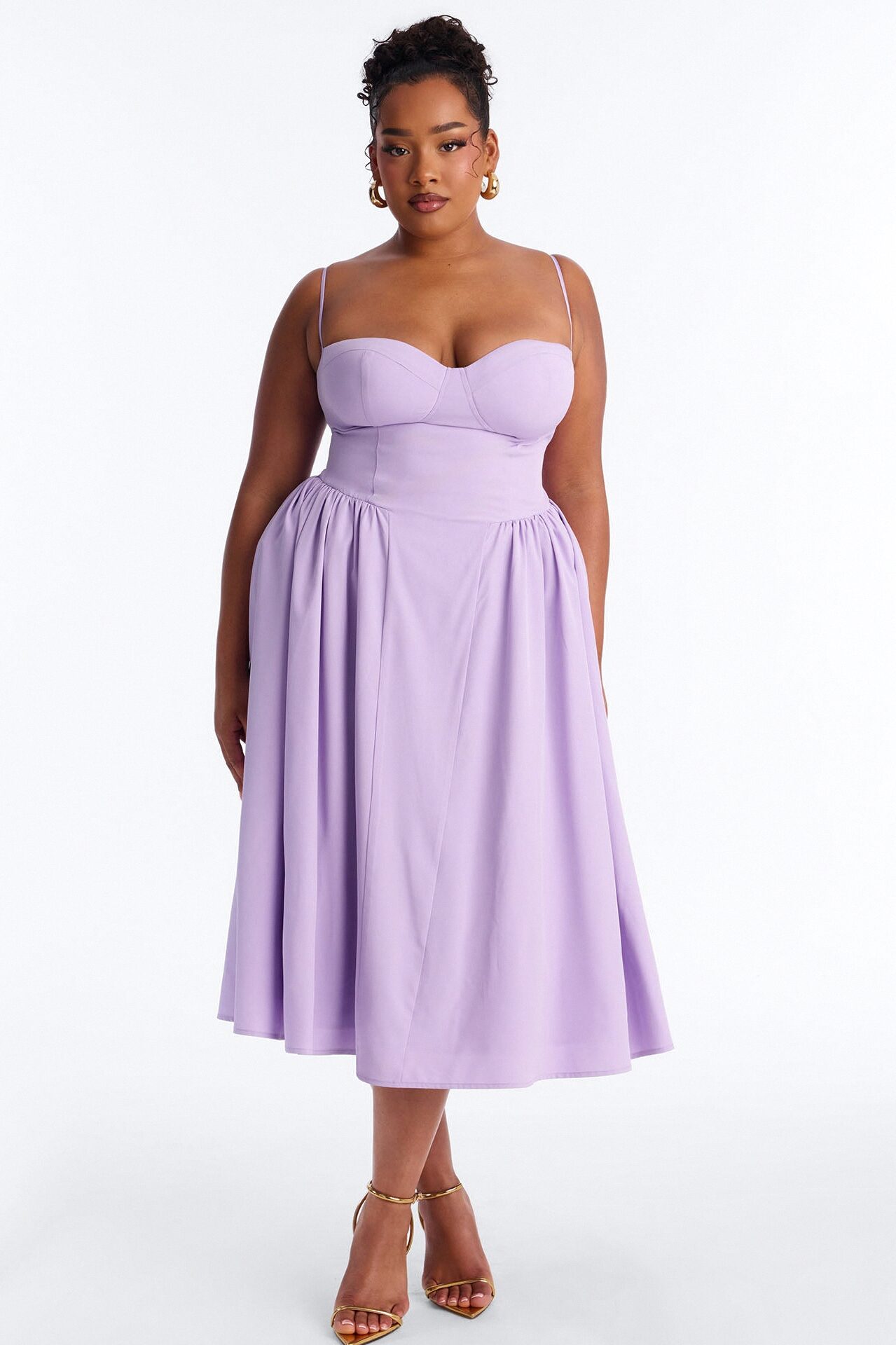 Sweet Love Corset Midi Dress - Lavender