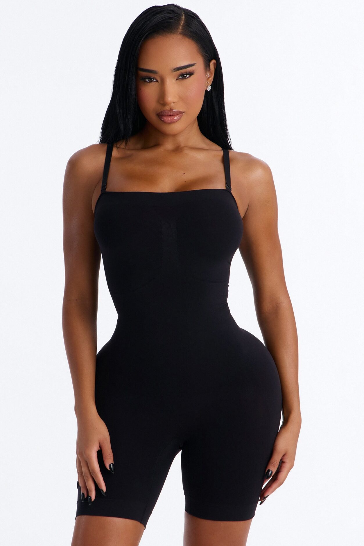Strapless High Sculpt Romper Shapewear Bodysuit - Black