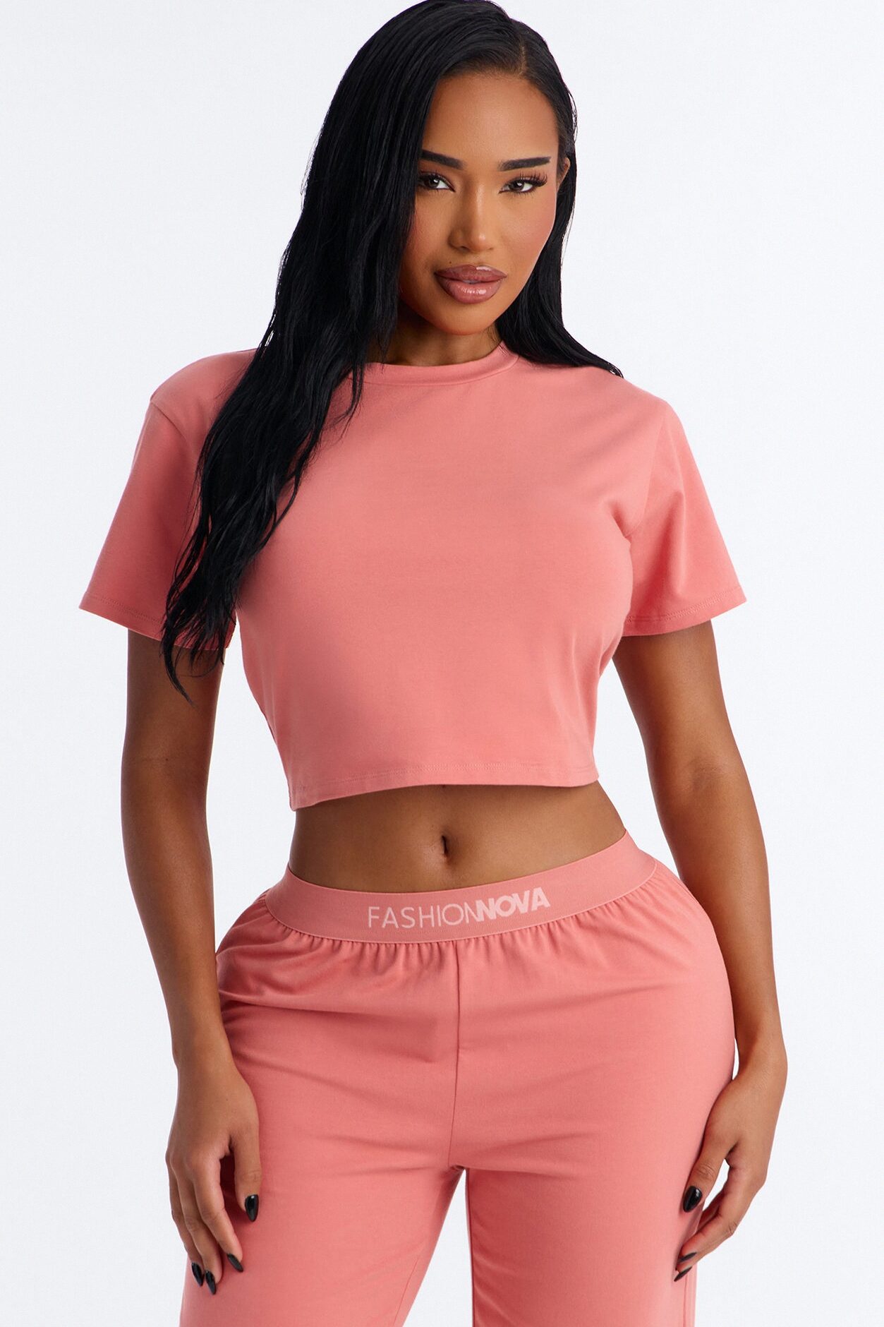 FN Mood Cotton PJ Pant Set - Terracotta