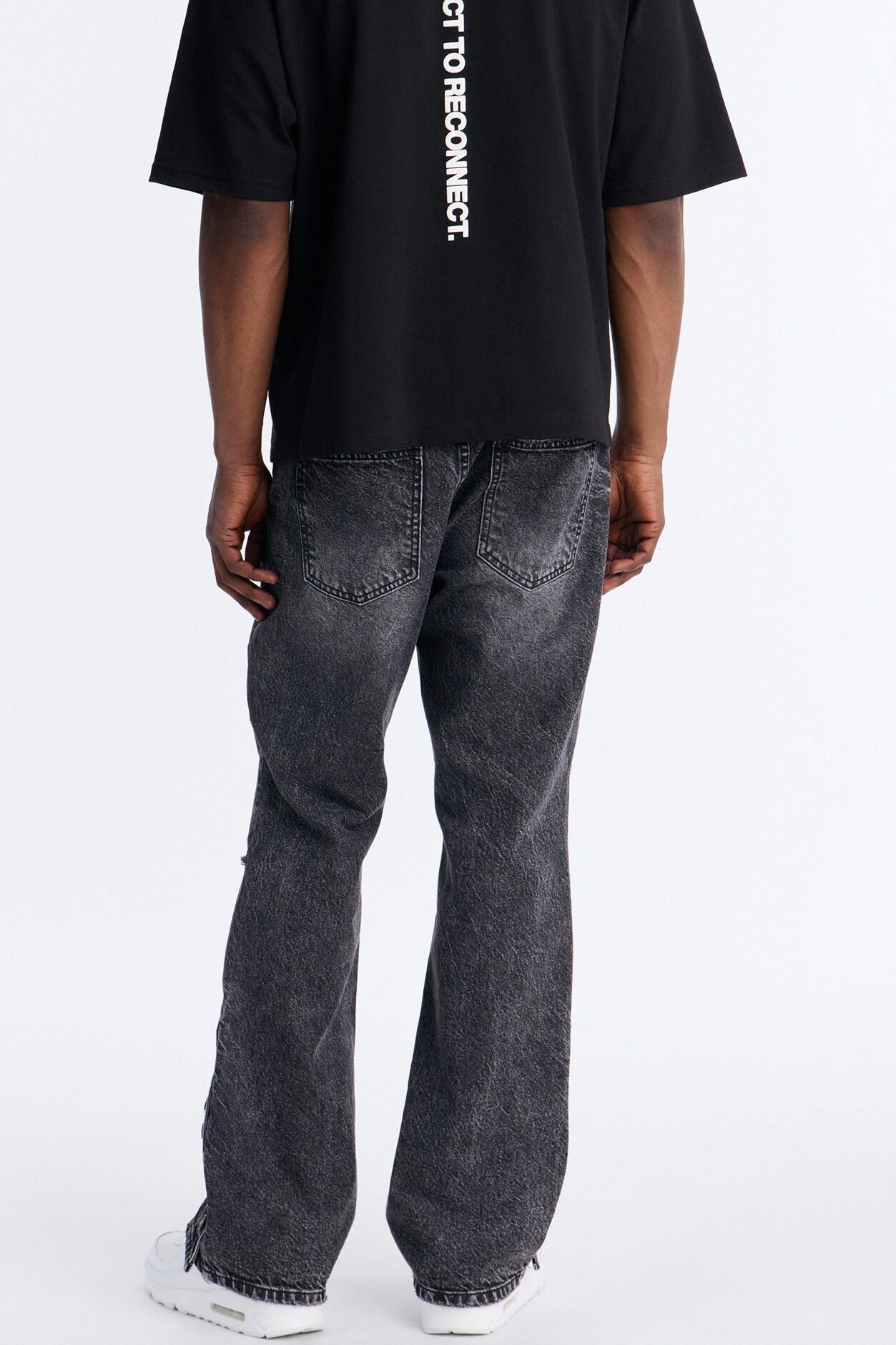 Straight Flare Easy Partner Jean - Black