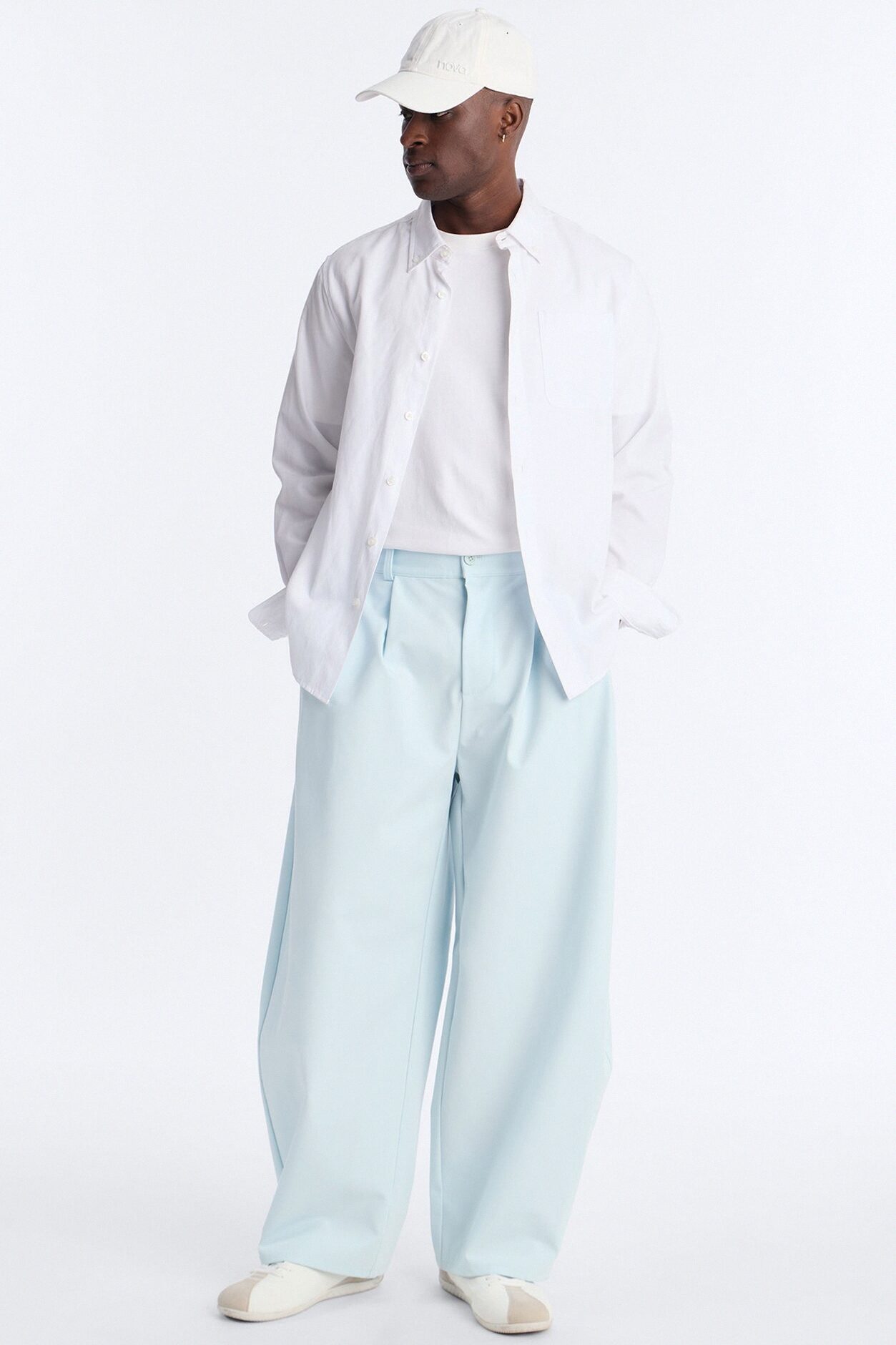 Barrel Bold Flow Trousers - Light Blue