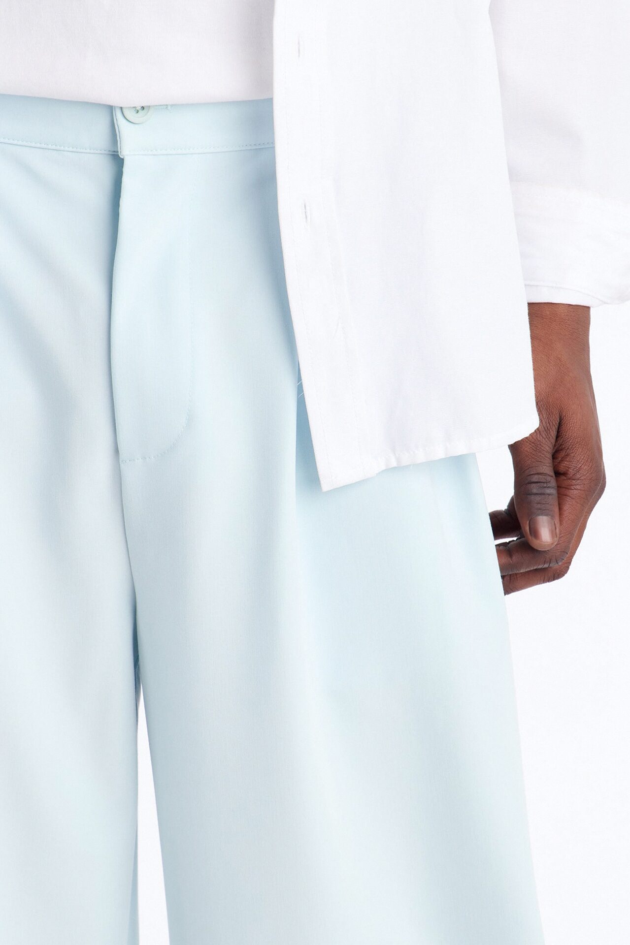 Barrel Bold Flow Trousers - Light Blue
