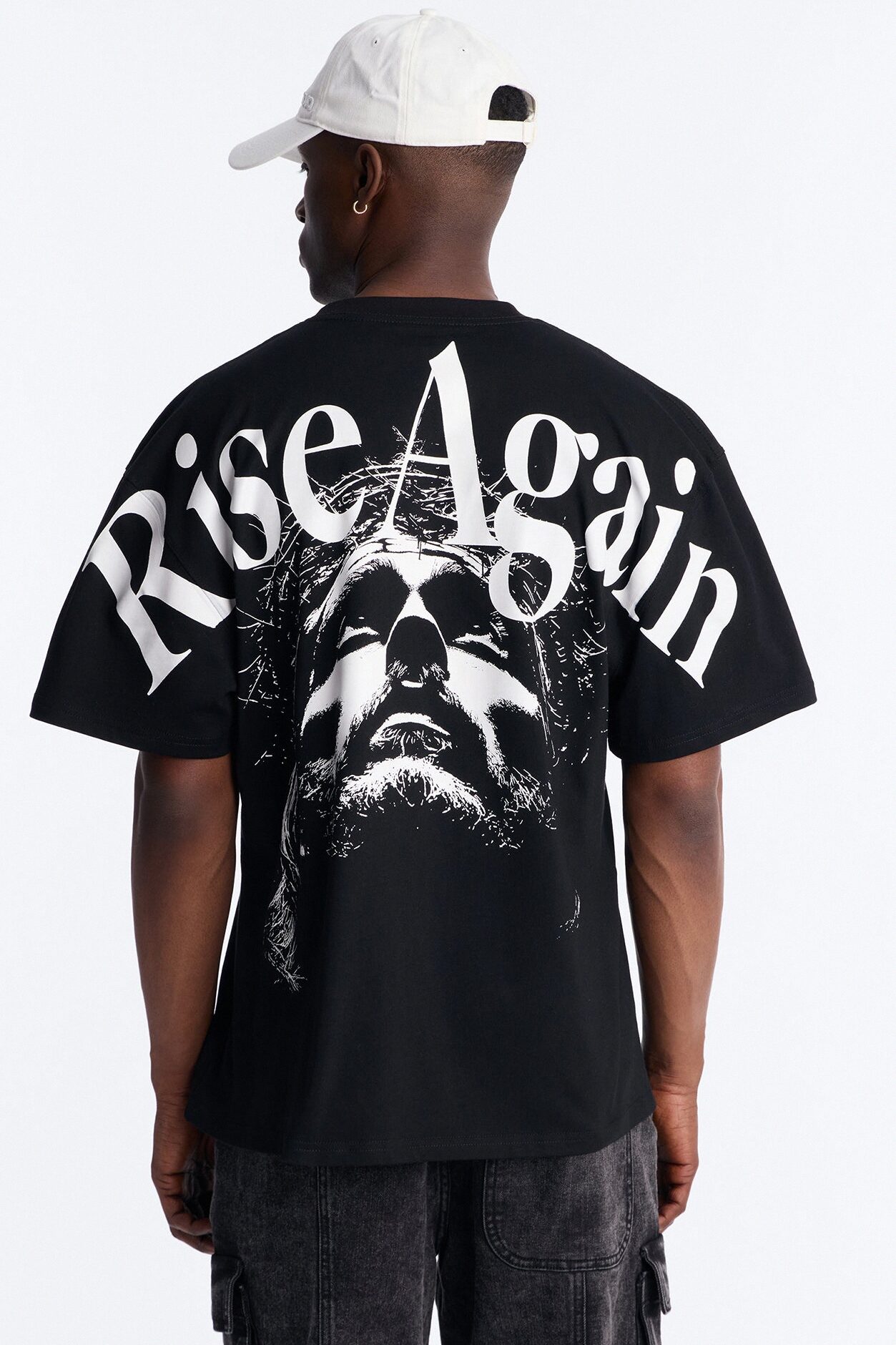 Rise Again Boxy Short Sleeve Tee - Black