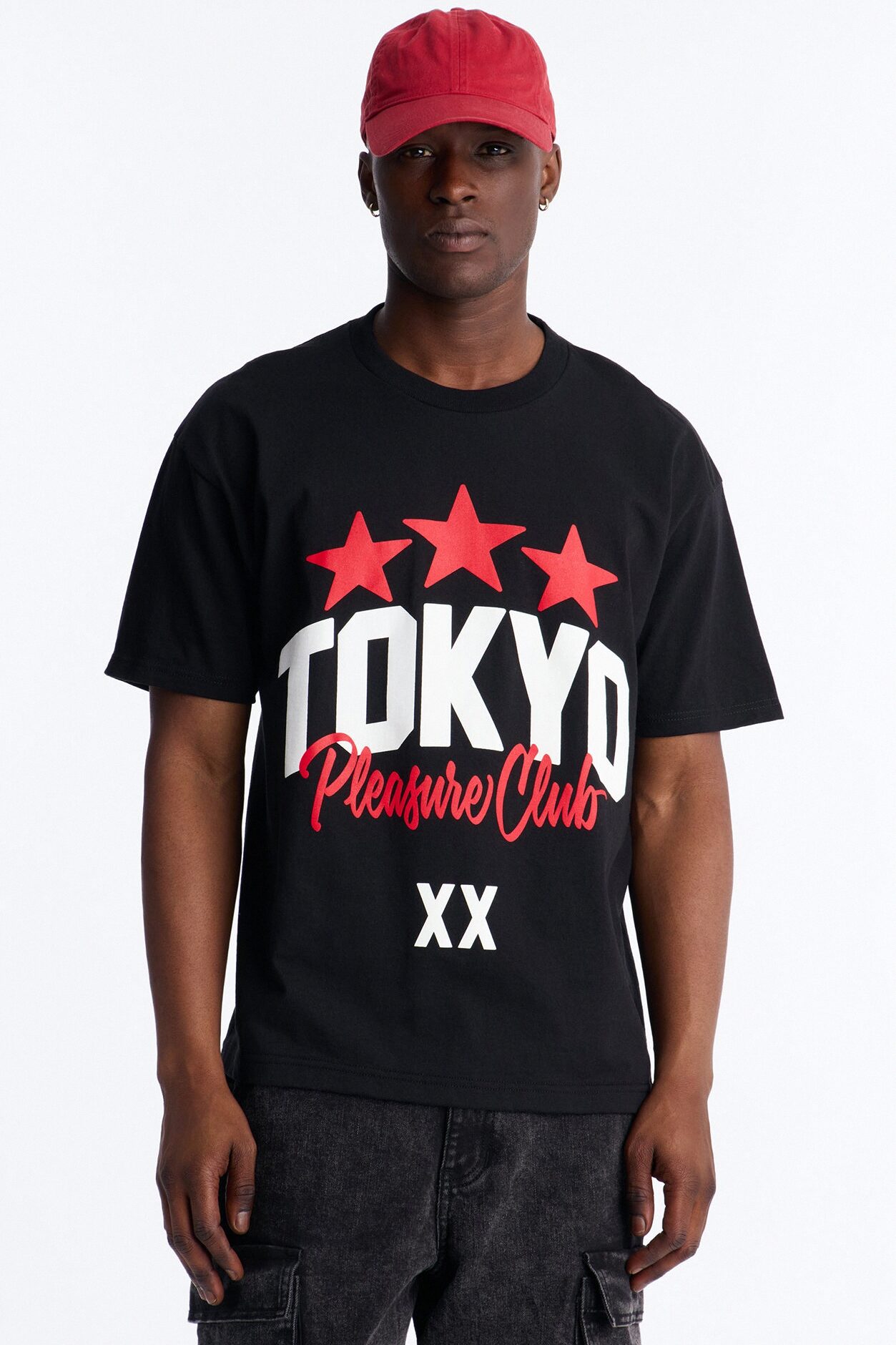 Tokyo Club Boxy Short Sleeve Tee - Black