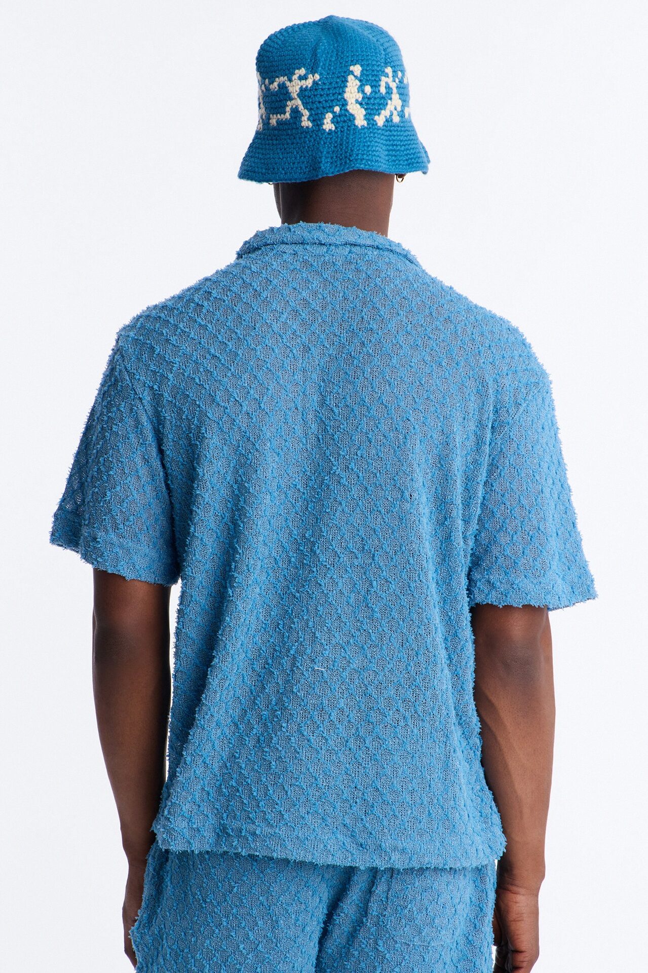 Coastal Plush Full Button Shirt - Blue
