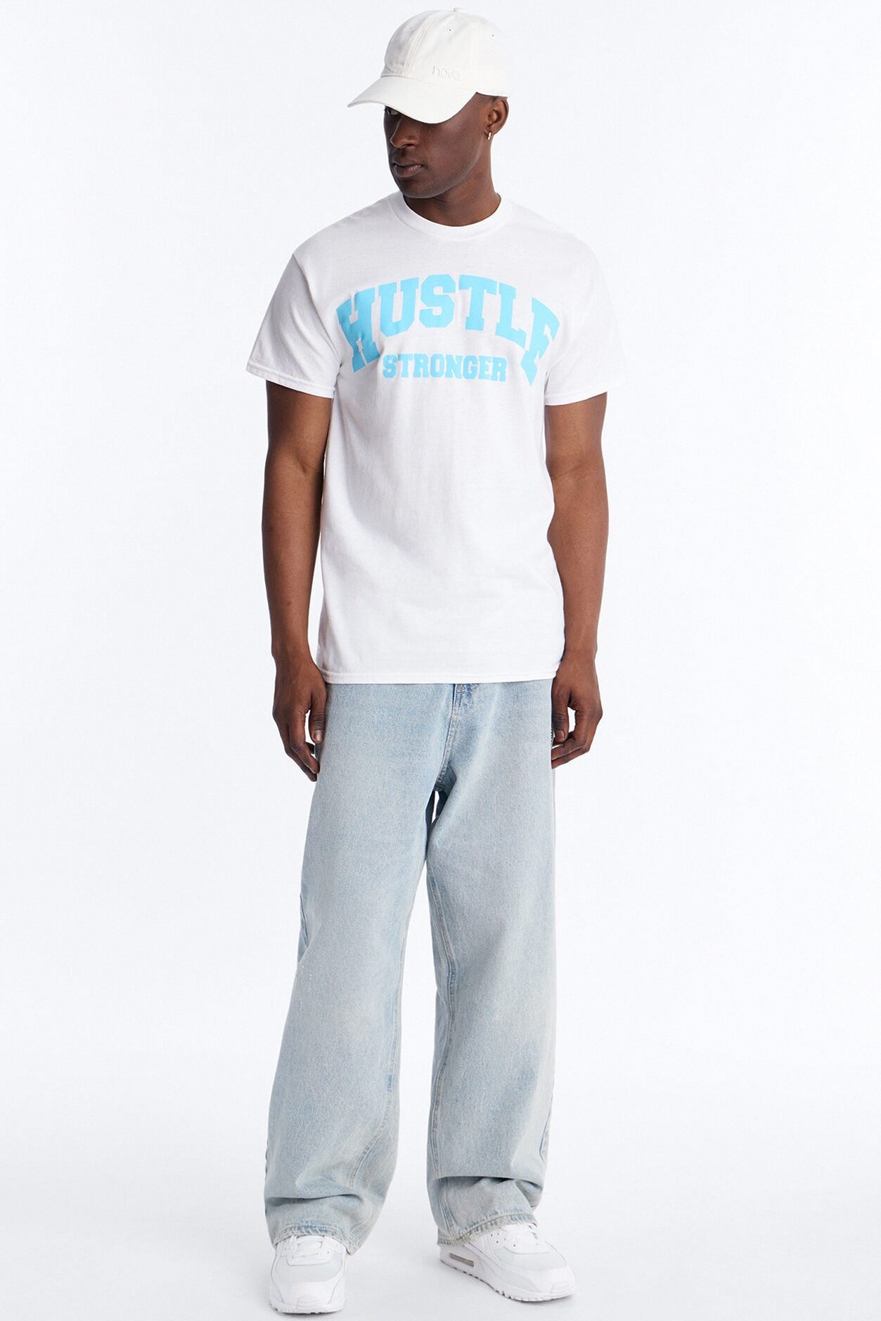 Hustle Stronger Short Sleeve Tee - White