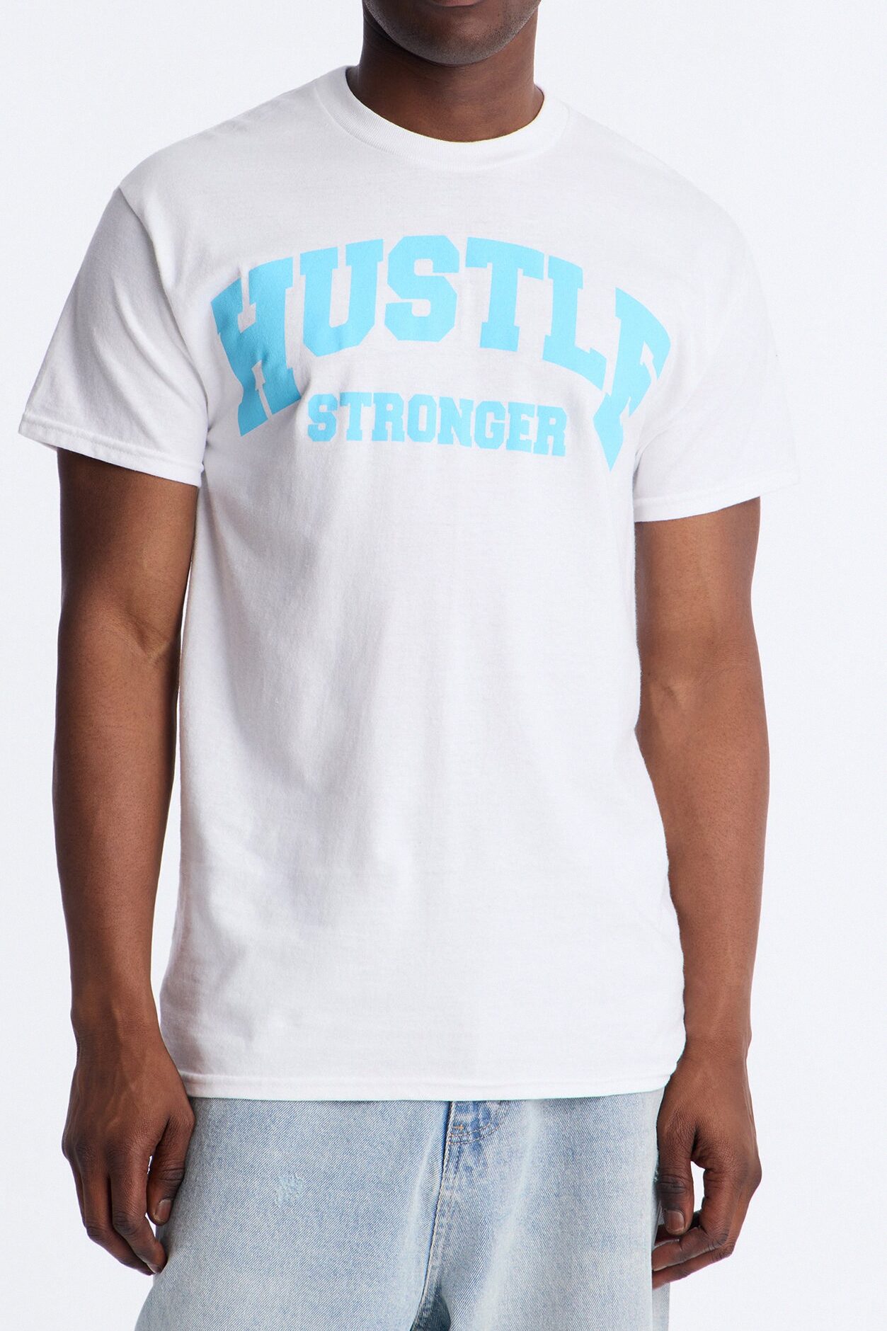 Hustle Stronger Short Sleeve Tee - White