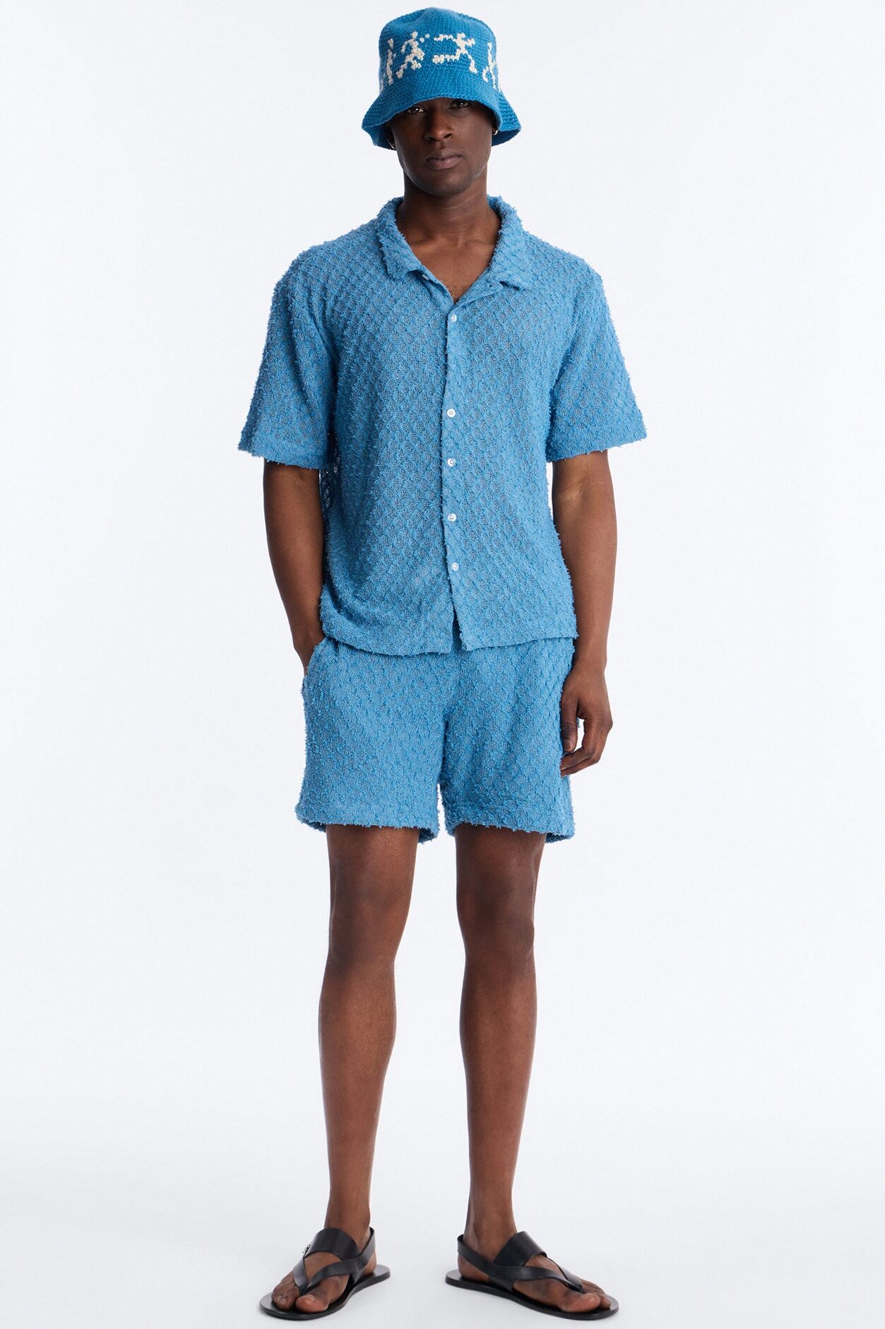 Coastal Plush Relaxed Short - Blue