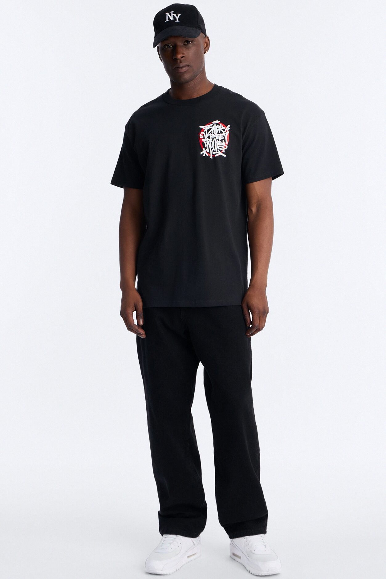 Back To The Roots Oversized Short Sleeve Tee - Black