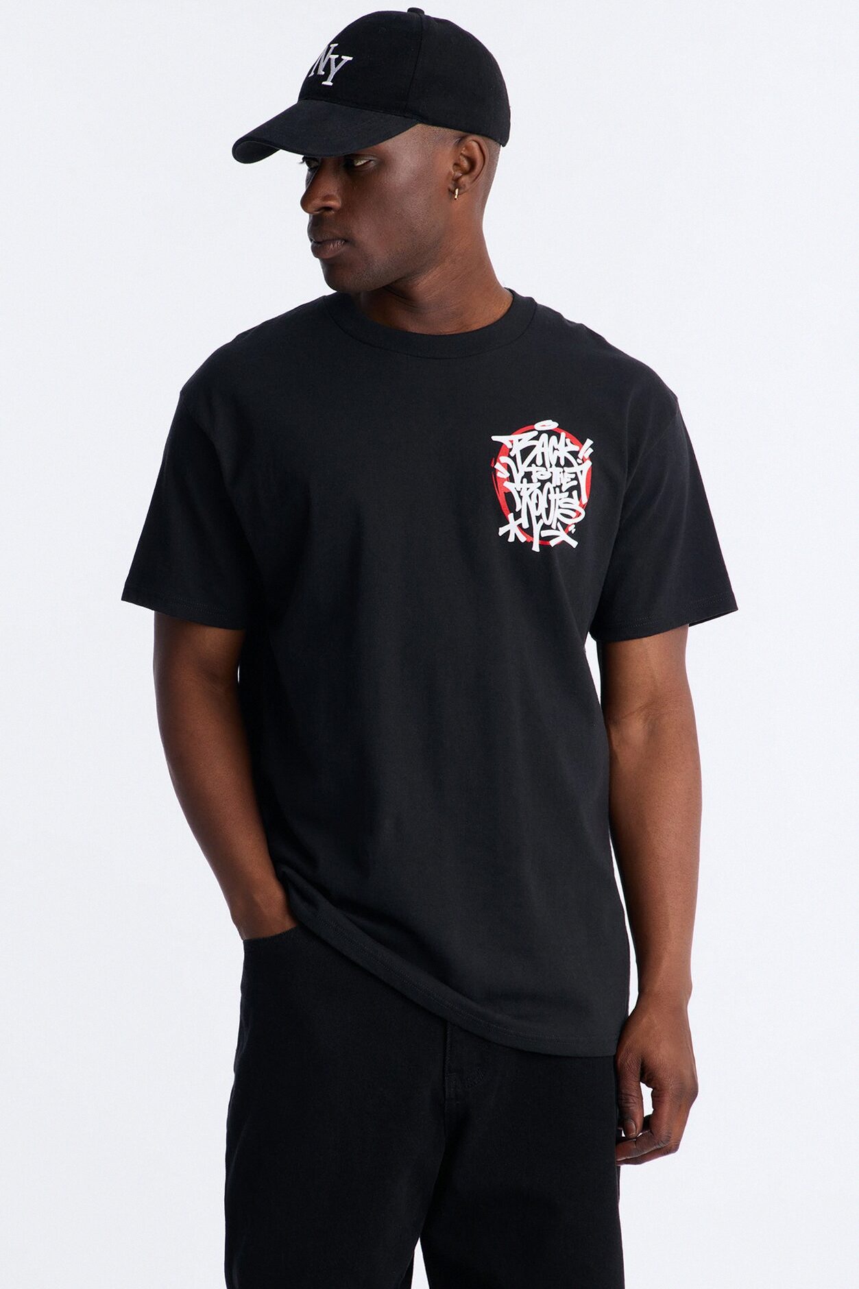 Back To The Roots Oversized Short Sleeve Tee - Black